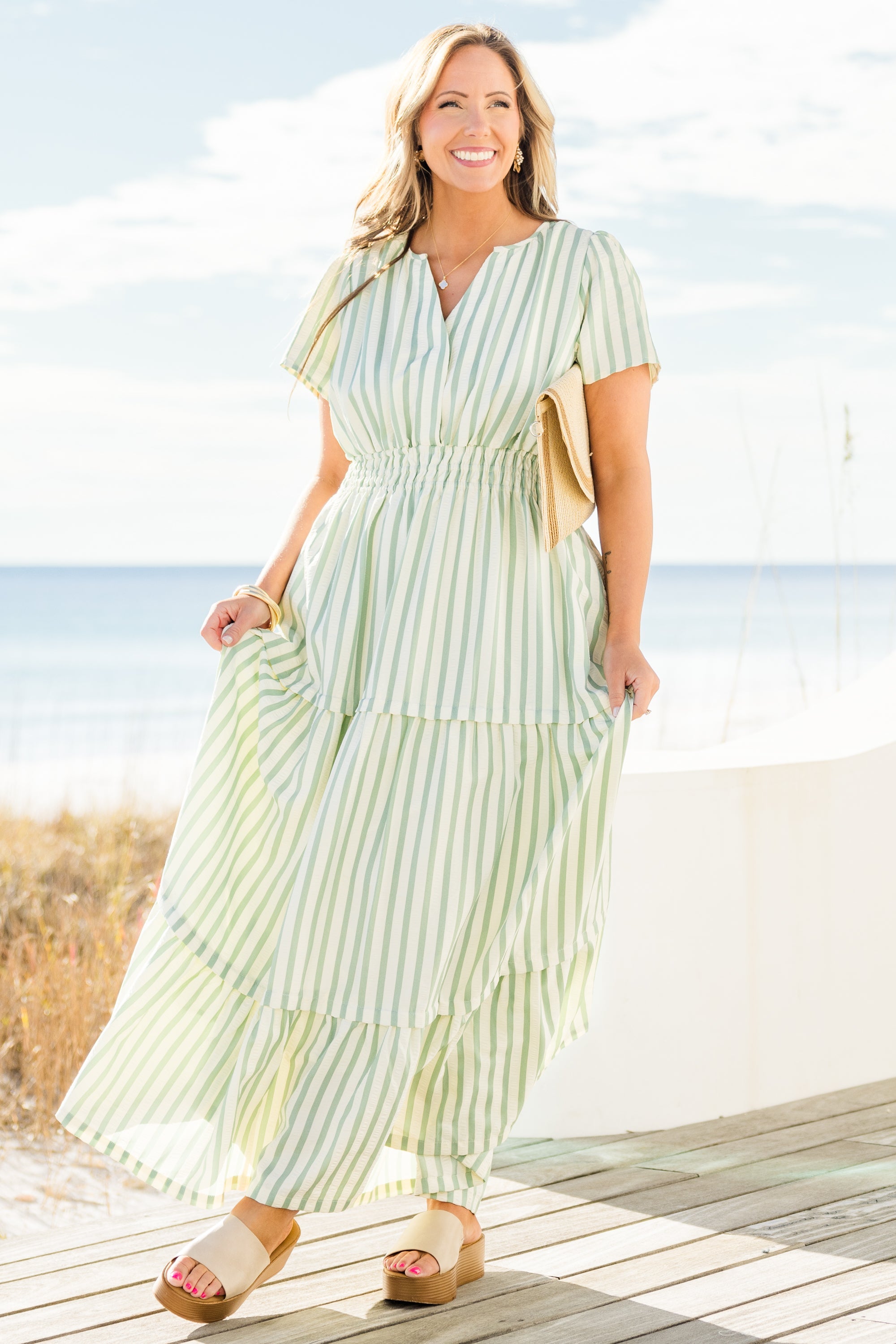 This & That Maxi Dress, Green