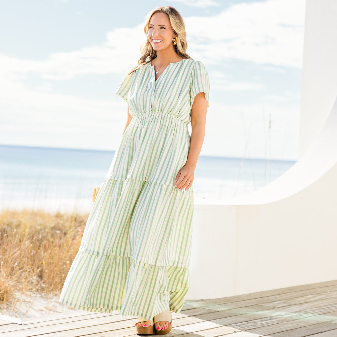 This & That Maxi Dress, Green