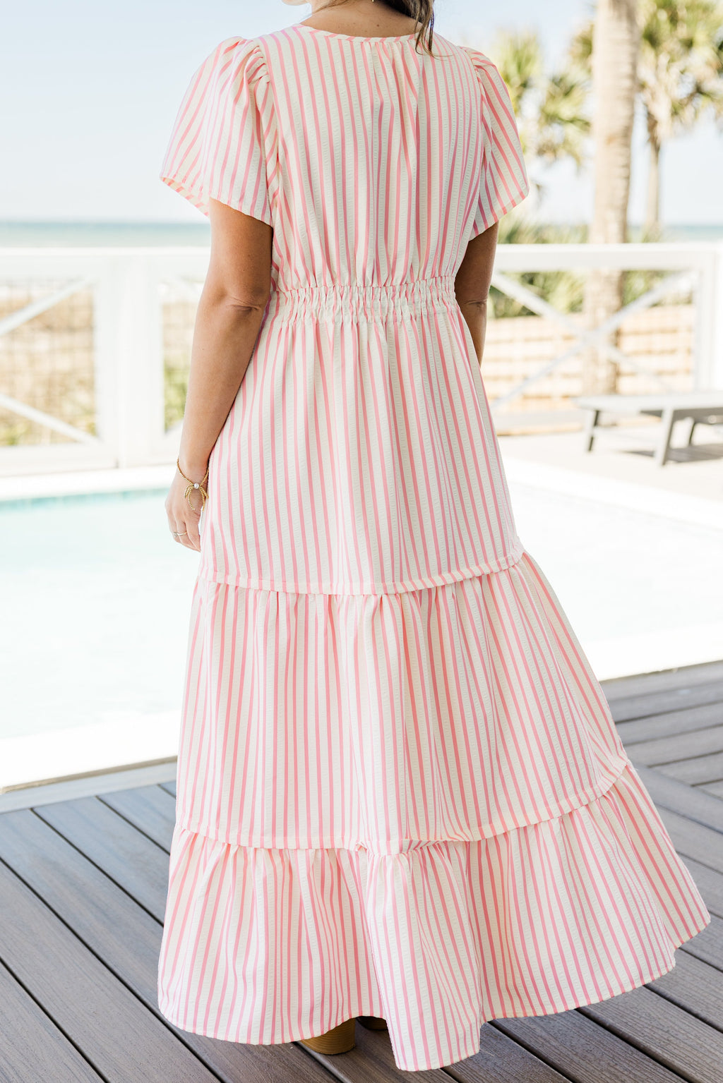 This & That Maxi Dress, Pink Stripe