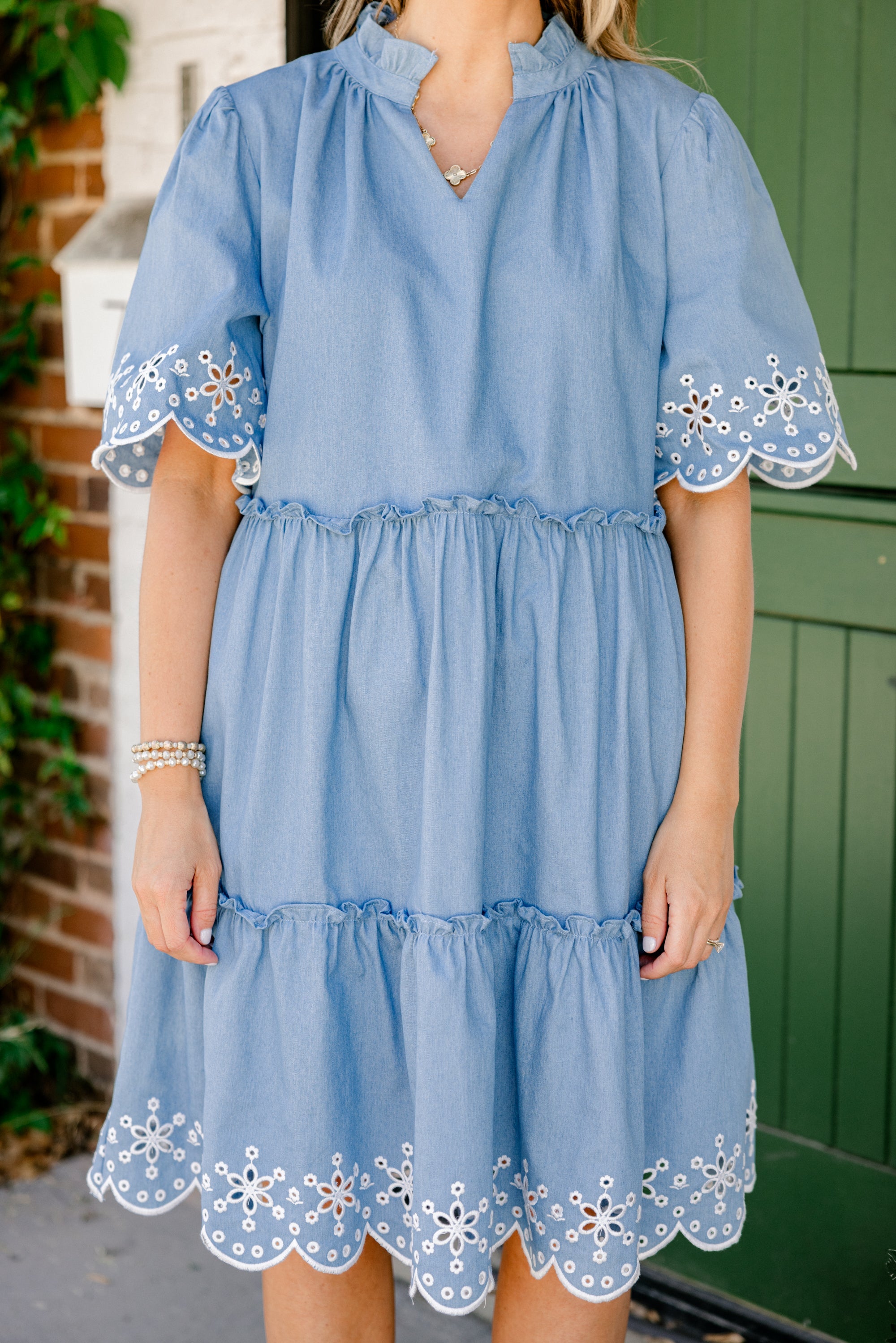 Through The Arbor Dress, Denim