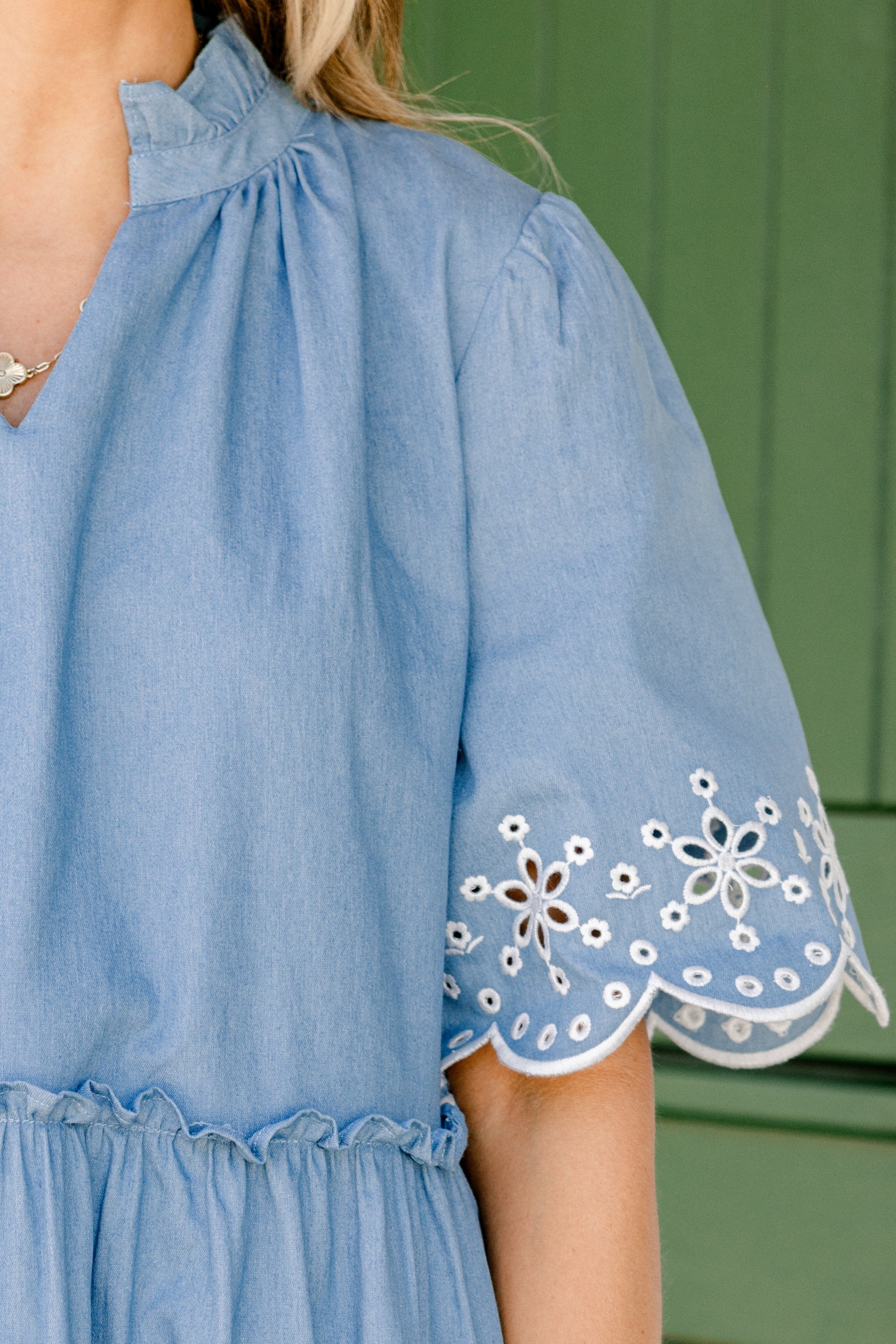 Through The Arbor Dress, Denim