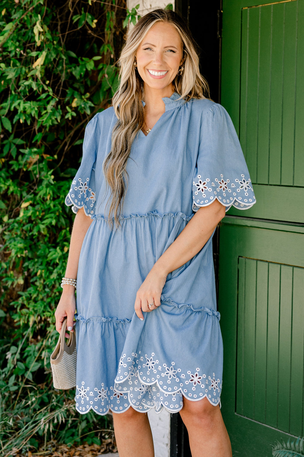 Through The Arbor Dress, Denim