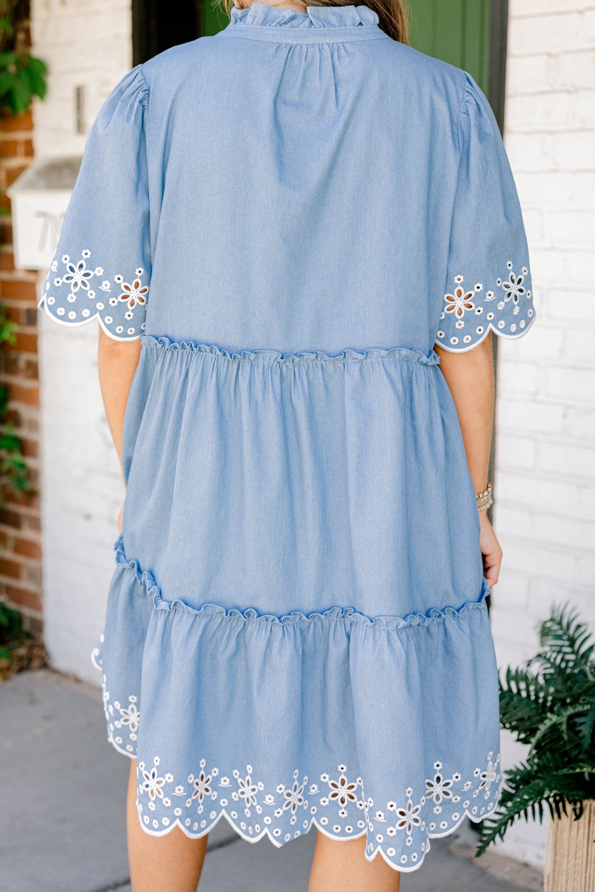 Through The Arbor Dress, Denim