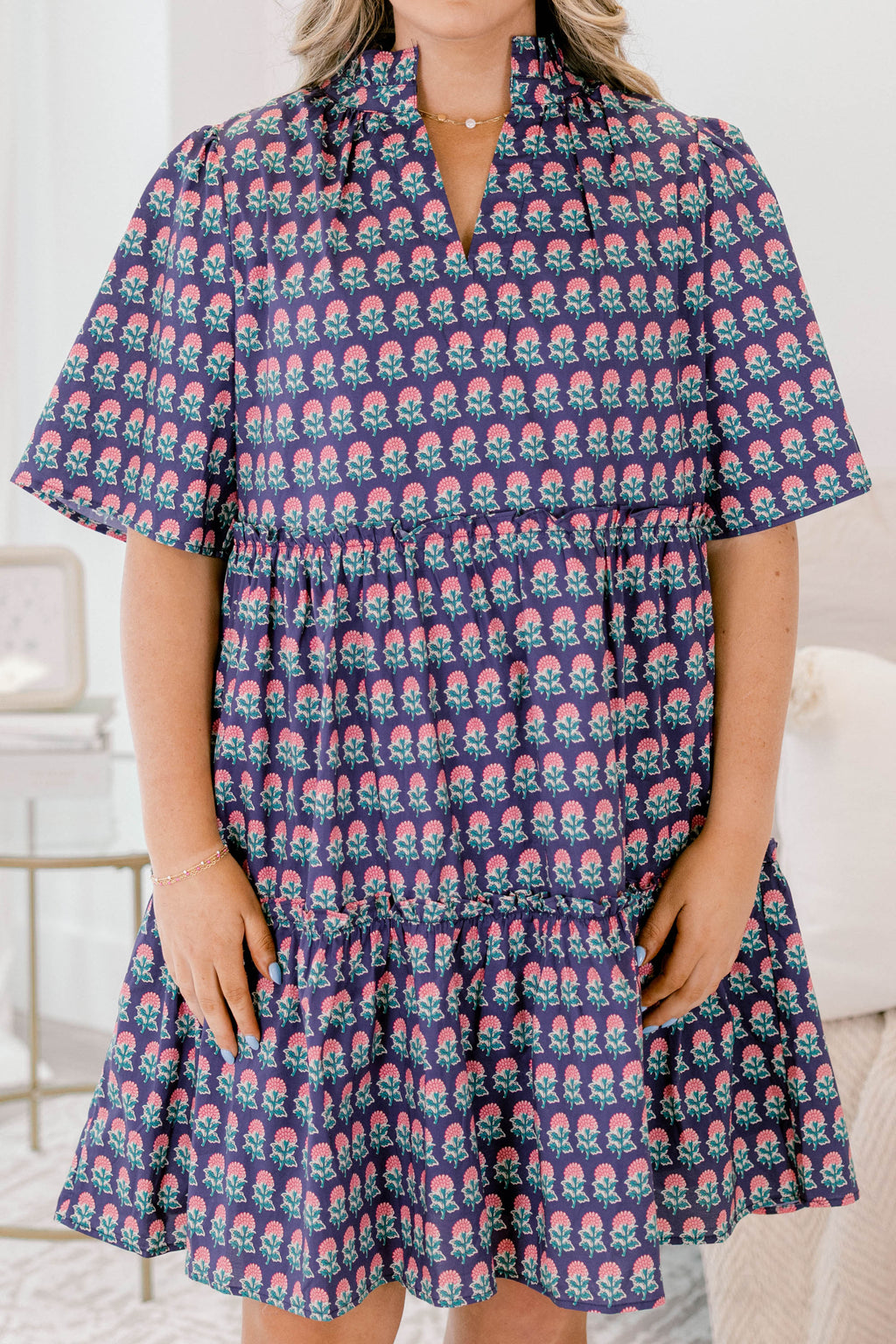 Through The Arbor Dress, Navy