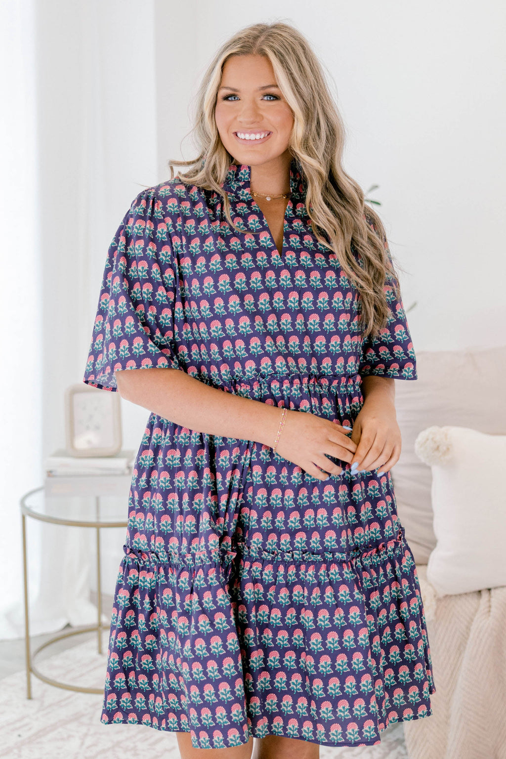 Through The Arbor Dress, Navy
