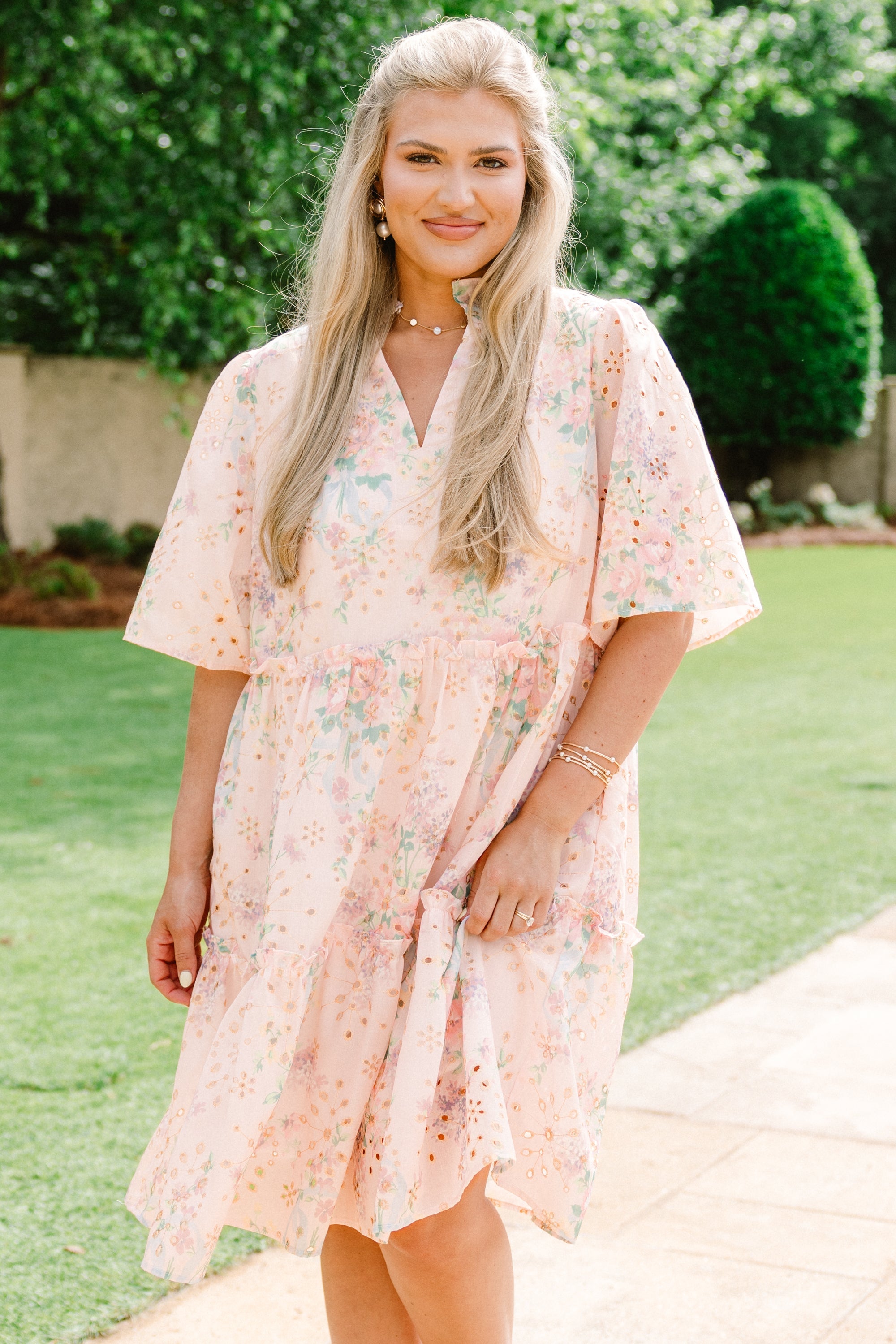 Through The Arbor Dress, Pastel Pink