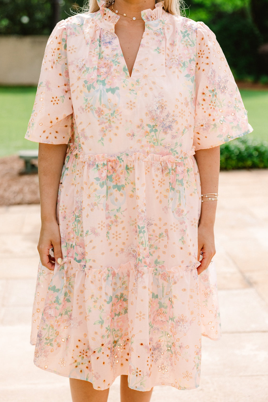 Through The Arbor Dress, Pastel Pink