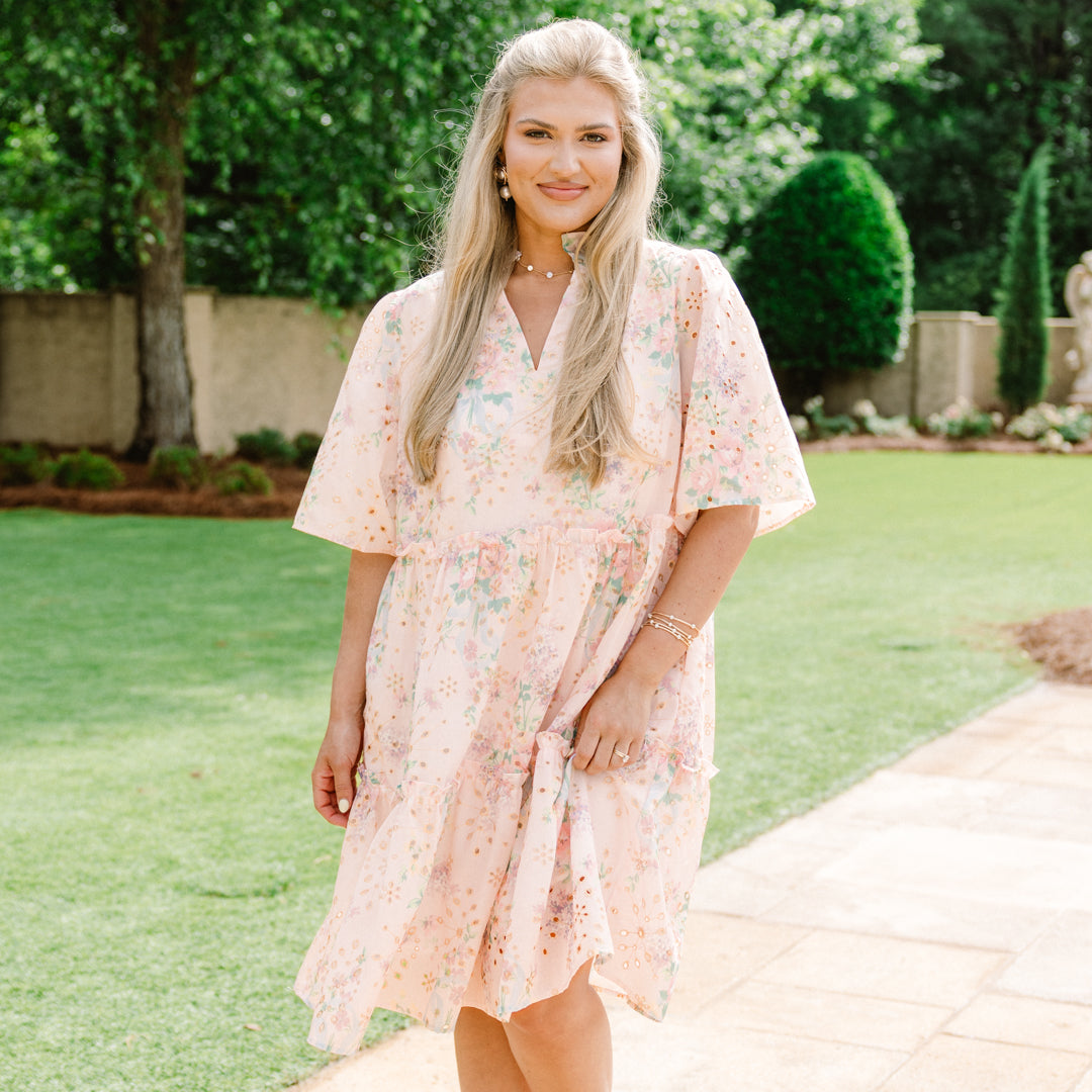 Through The Arbor Dress, Pastel Pink