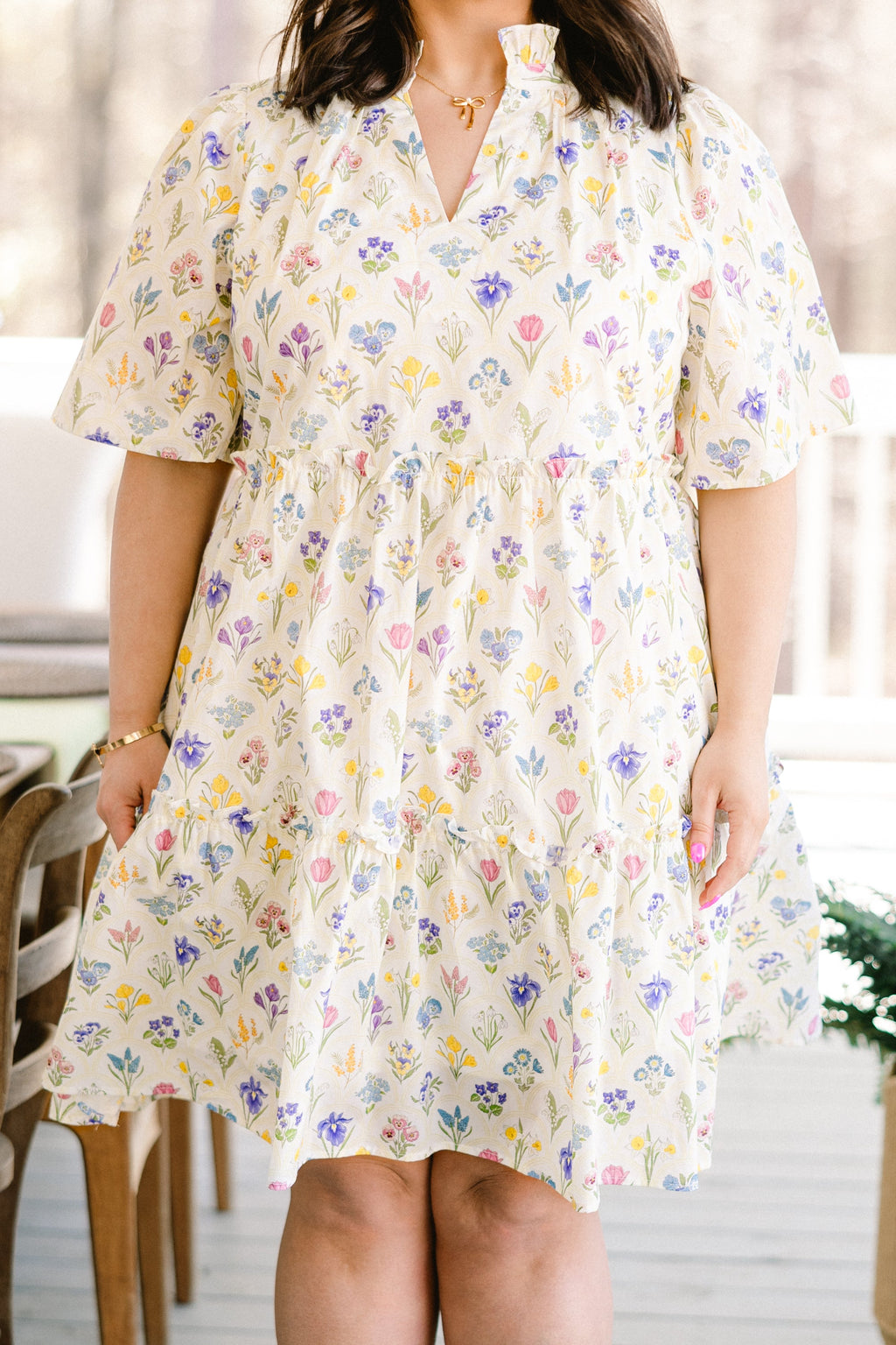 Through The Arbor Dress, White