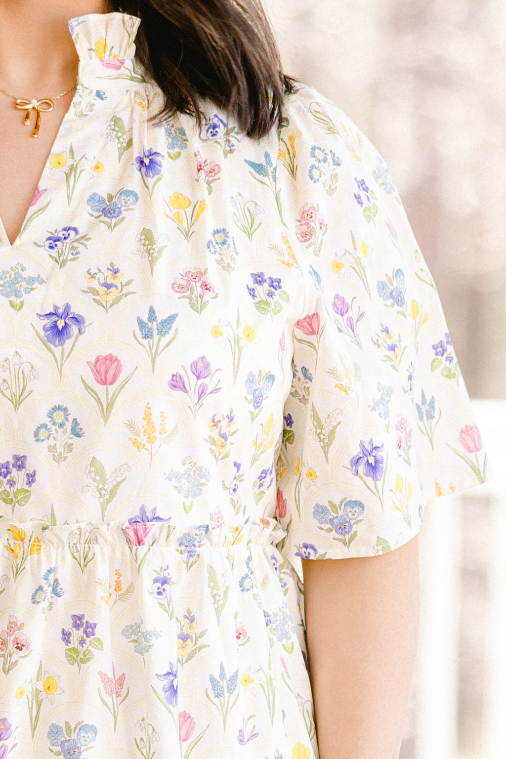 Through The Arbor Dress, White