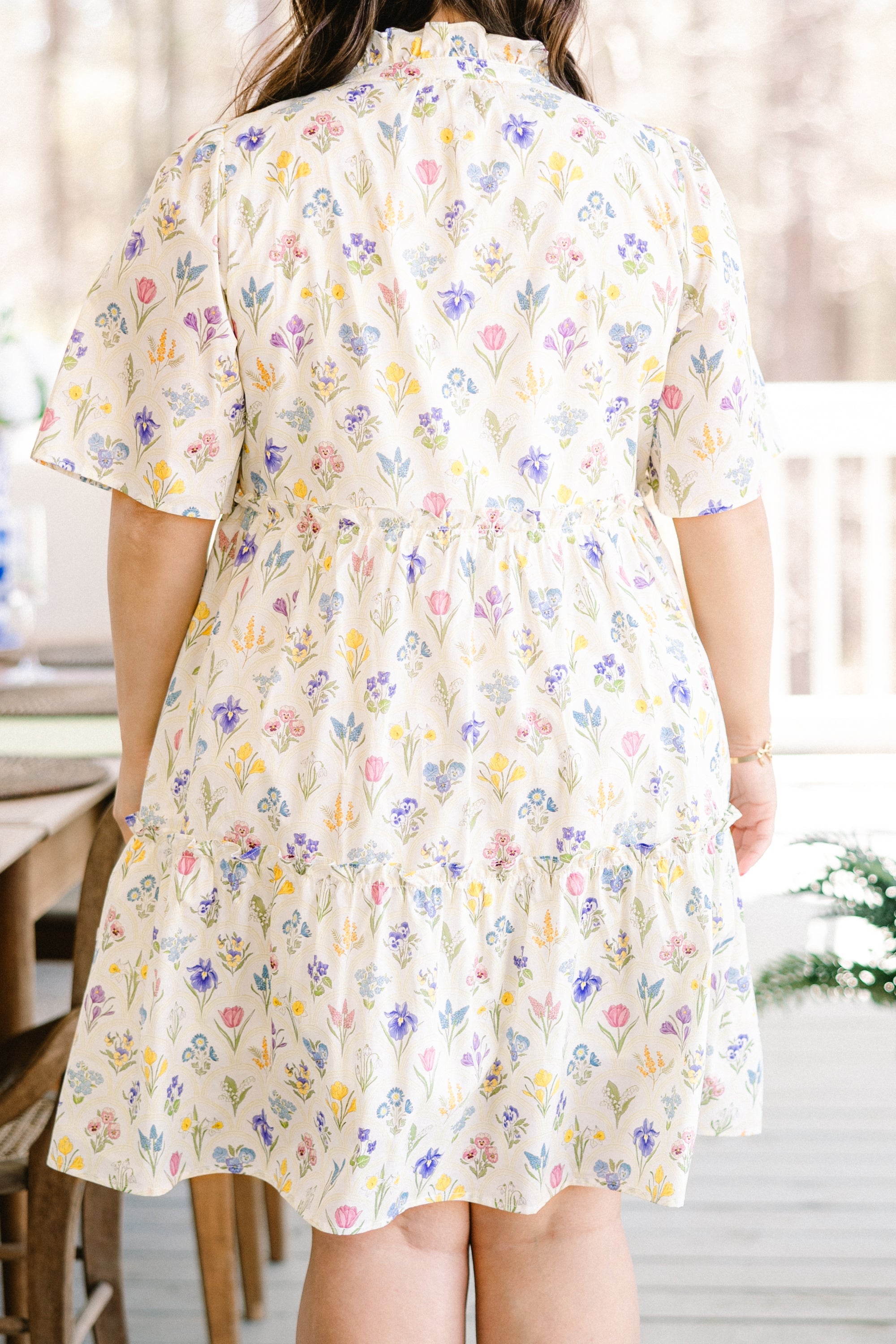 Through The Arbor Dress, White