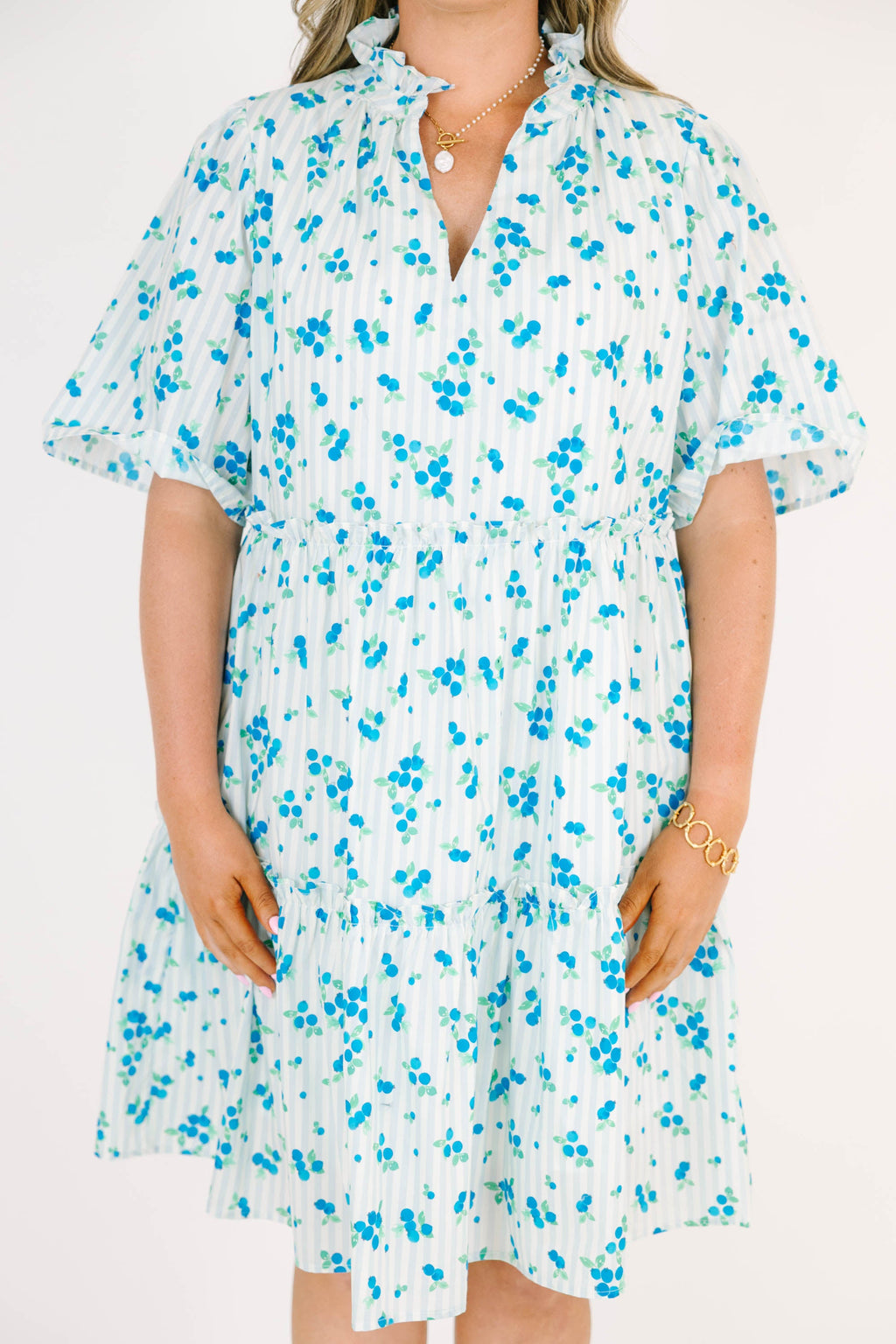 Through The Arbor Dress, Blue Floral
