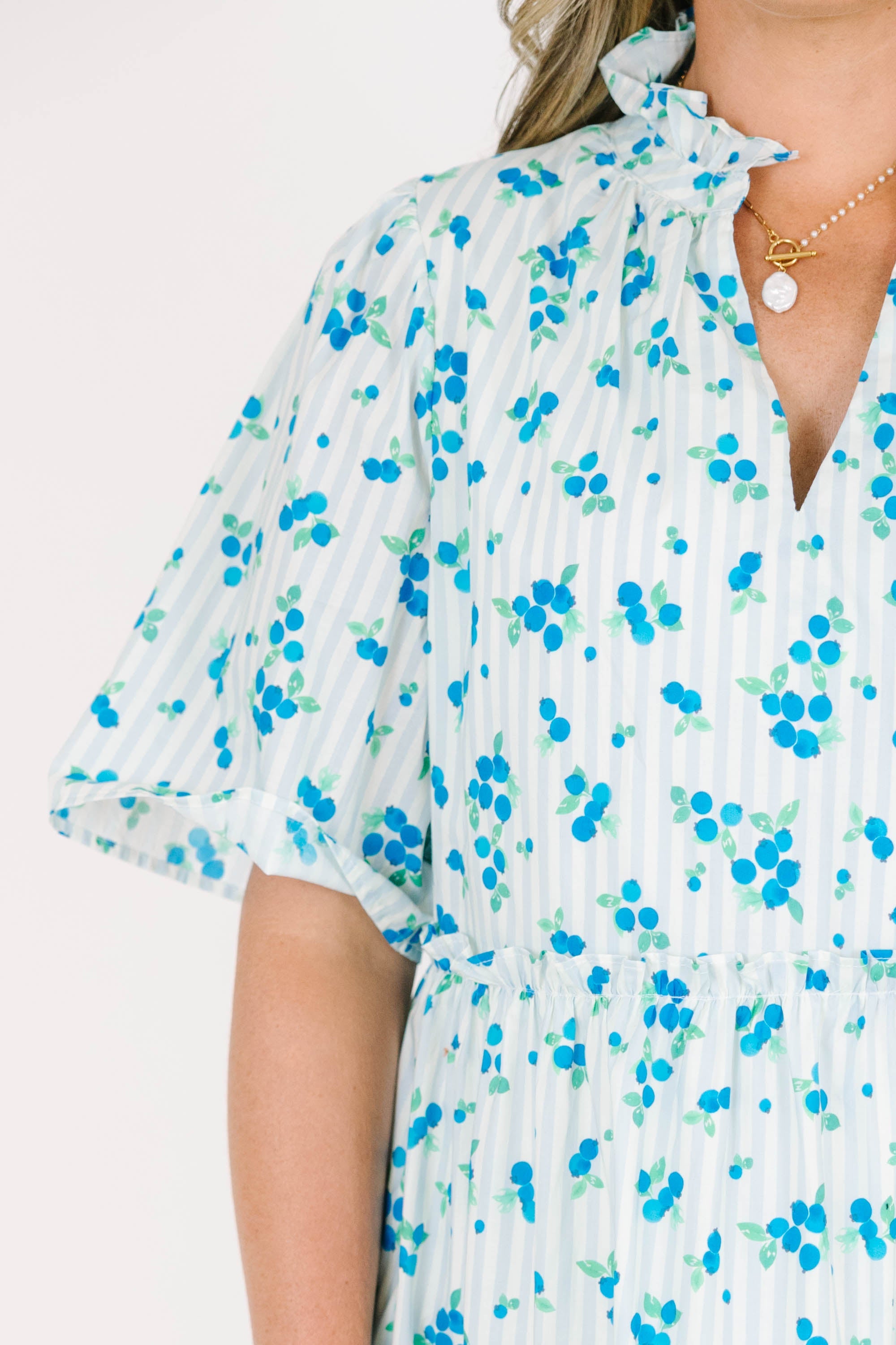 Through The Arbor Dress, Blue Floral