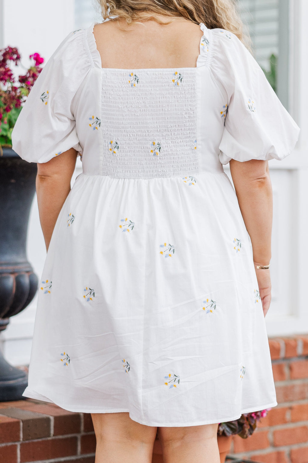Through The Garden Dress, White