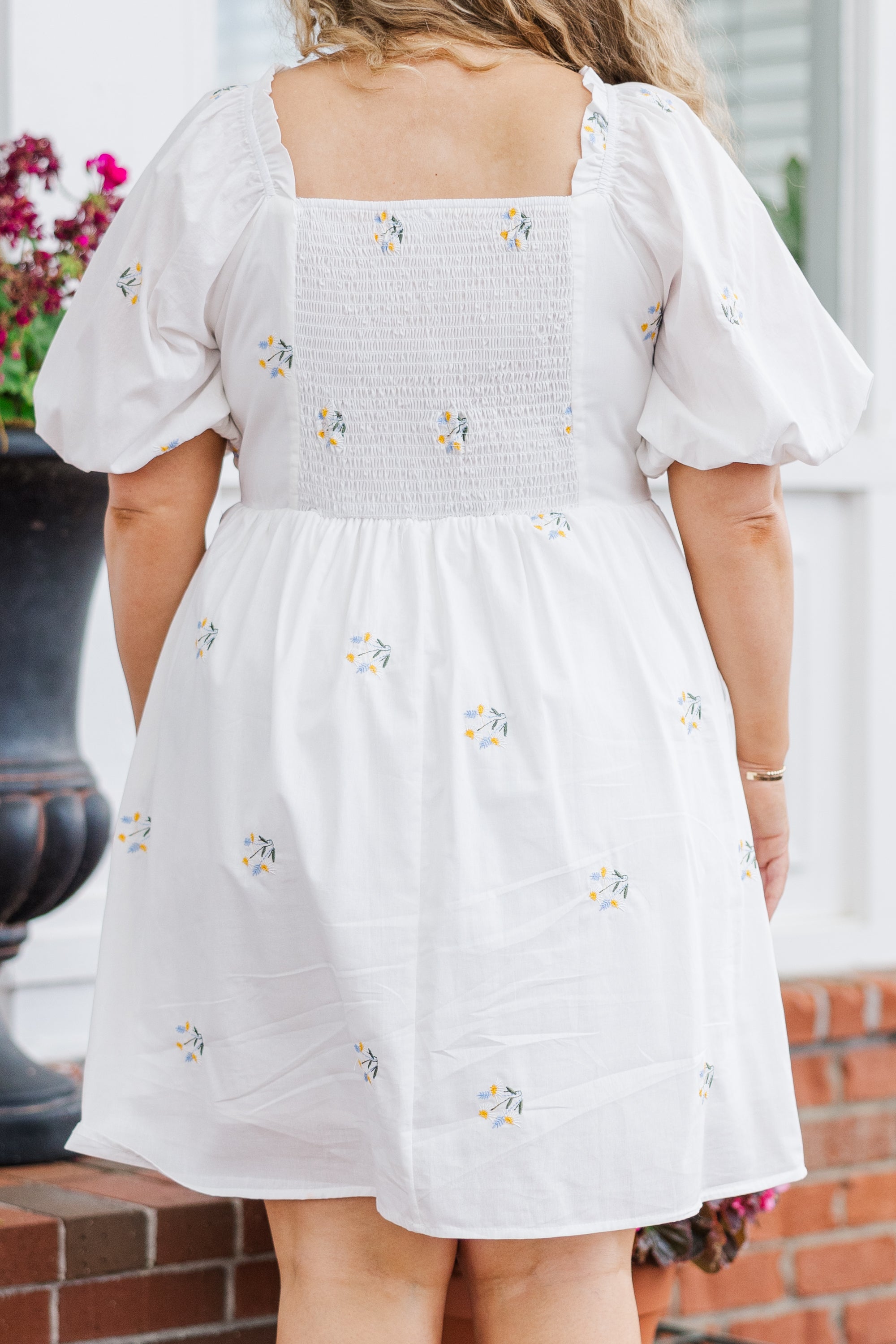 Through The Garden Dress, White