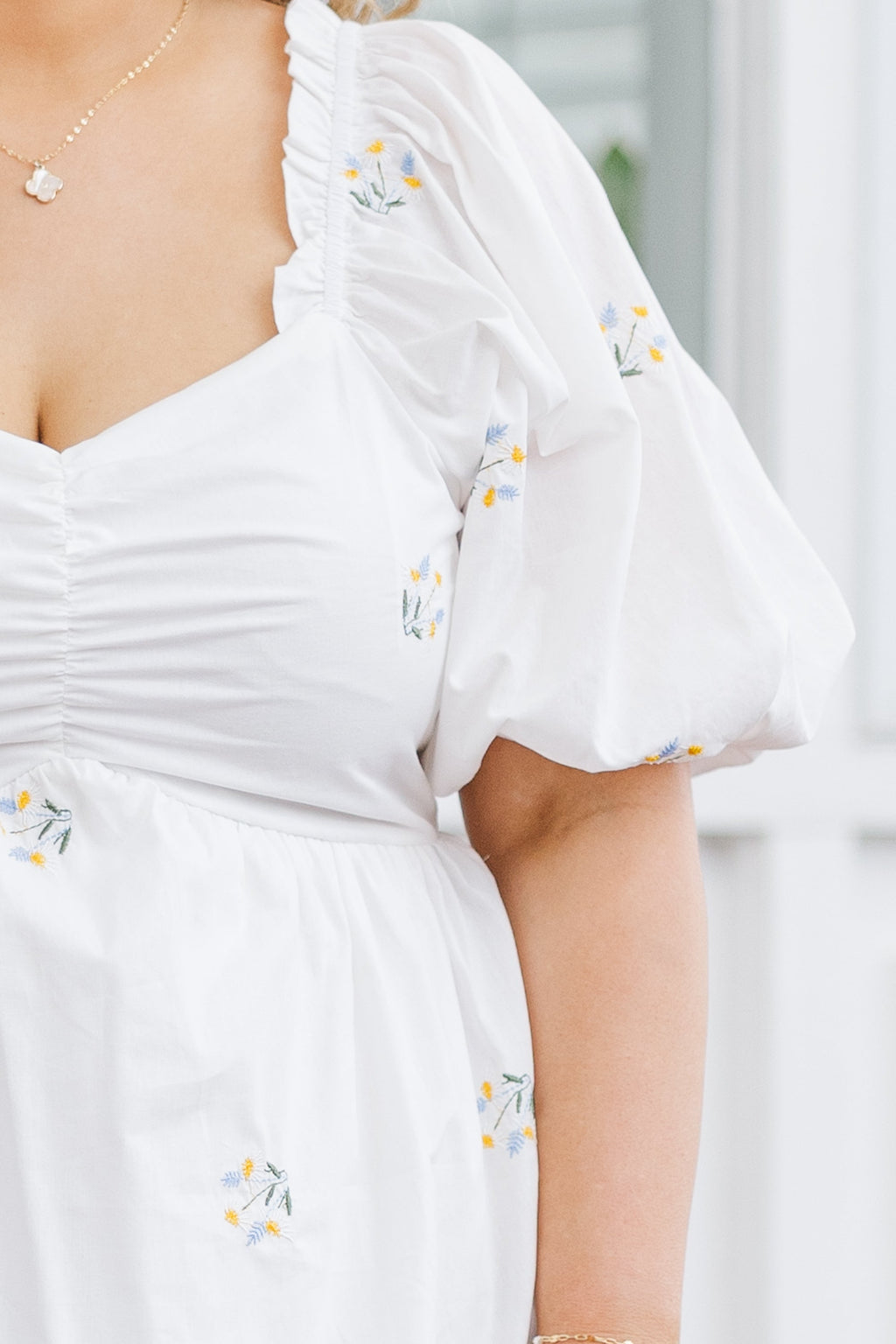Through The Garden Dress, White