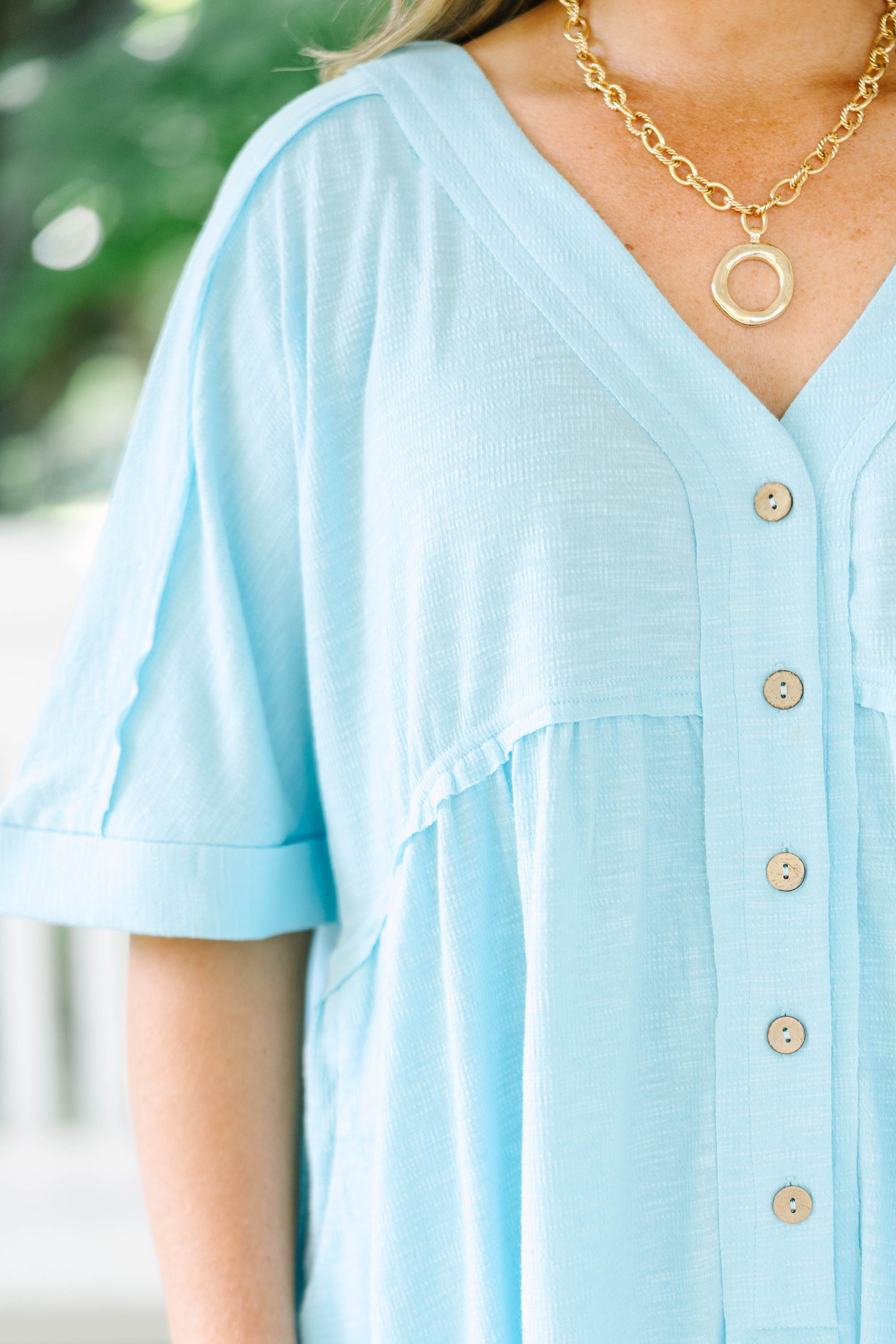 Throw On And Go Romper, Aqua