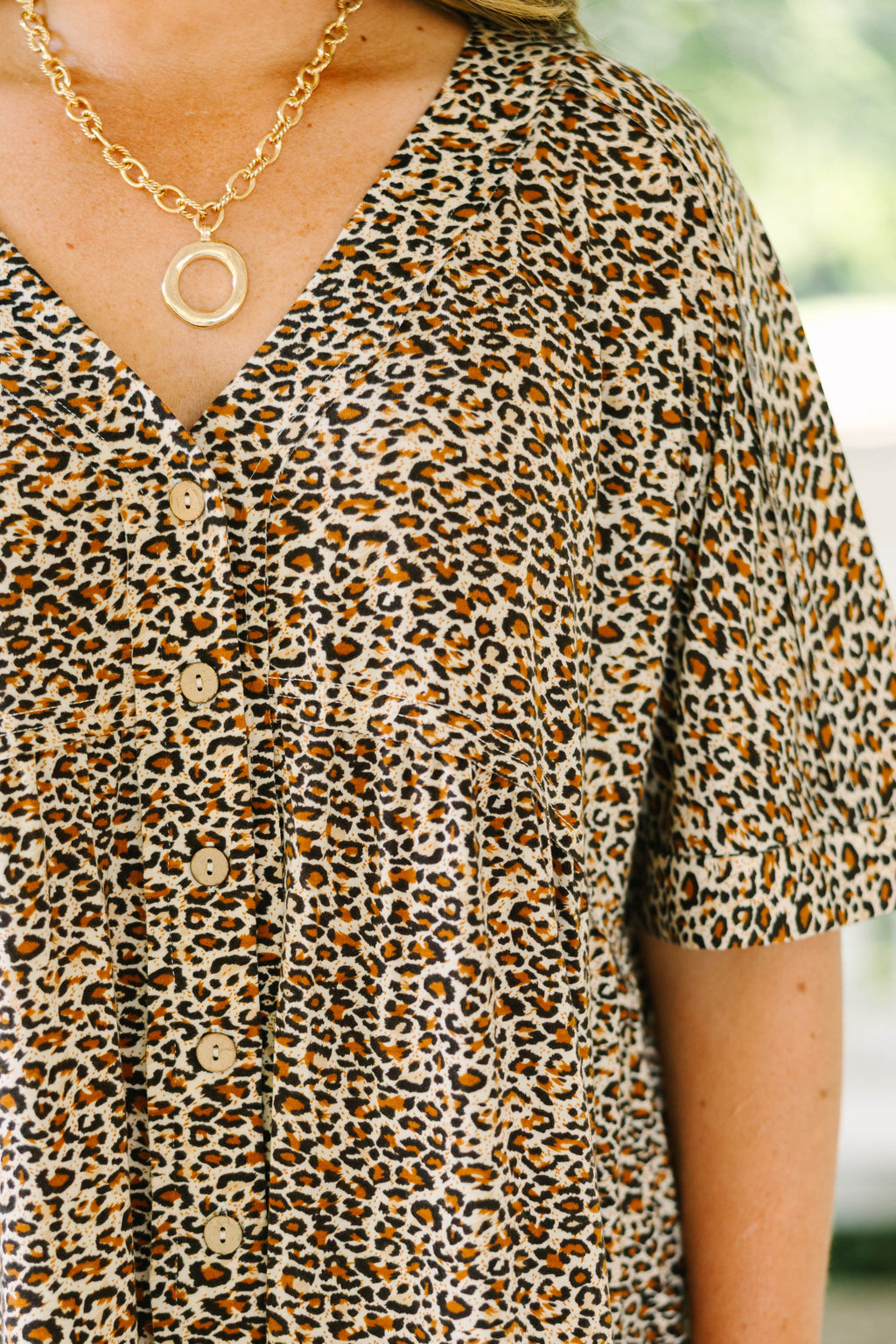 Throw On And Go Romper, Brown Leopard