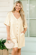 Throw On And Go Romper, Hummus