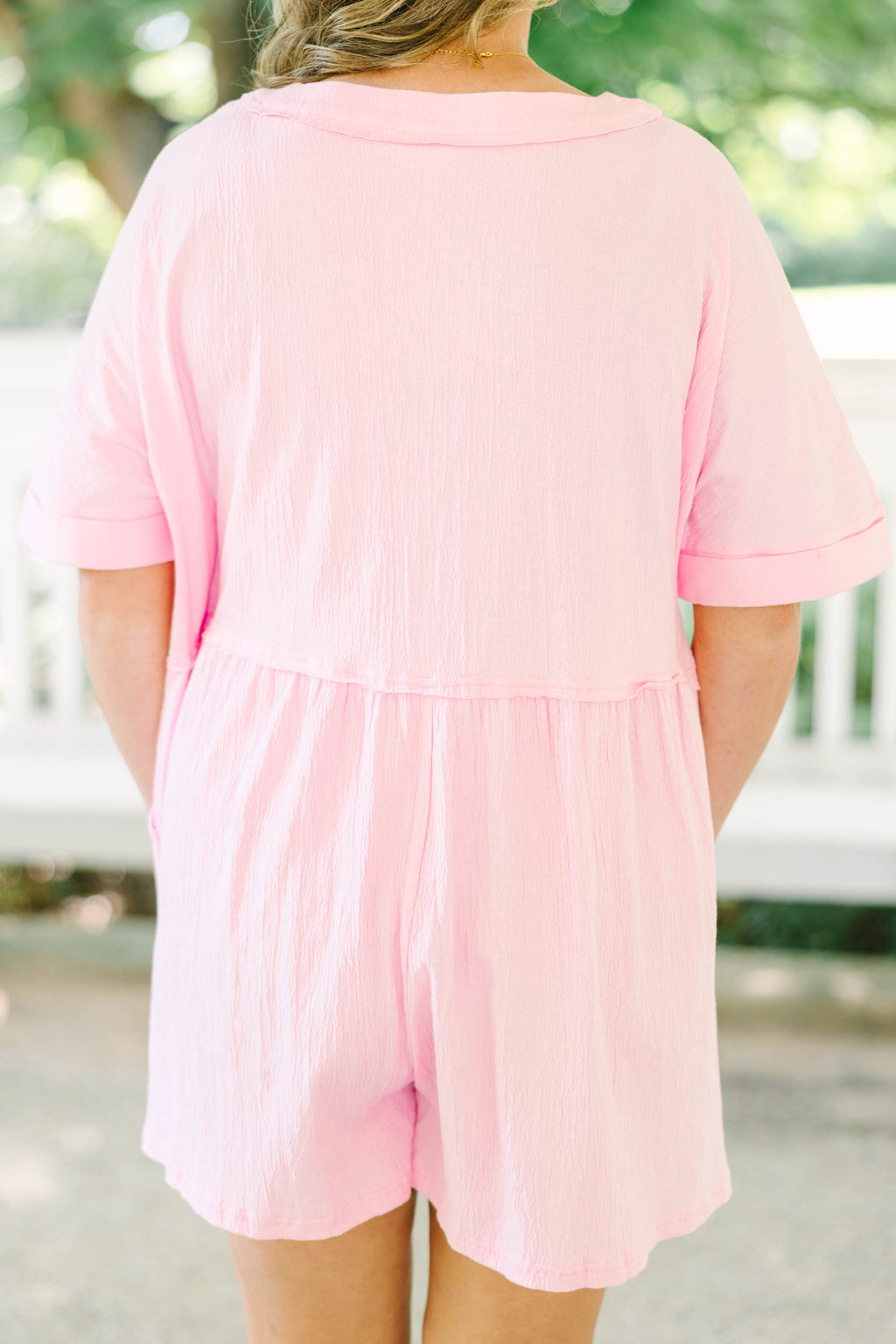 Throw On And Go Romper, Orchid