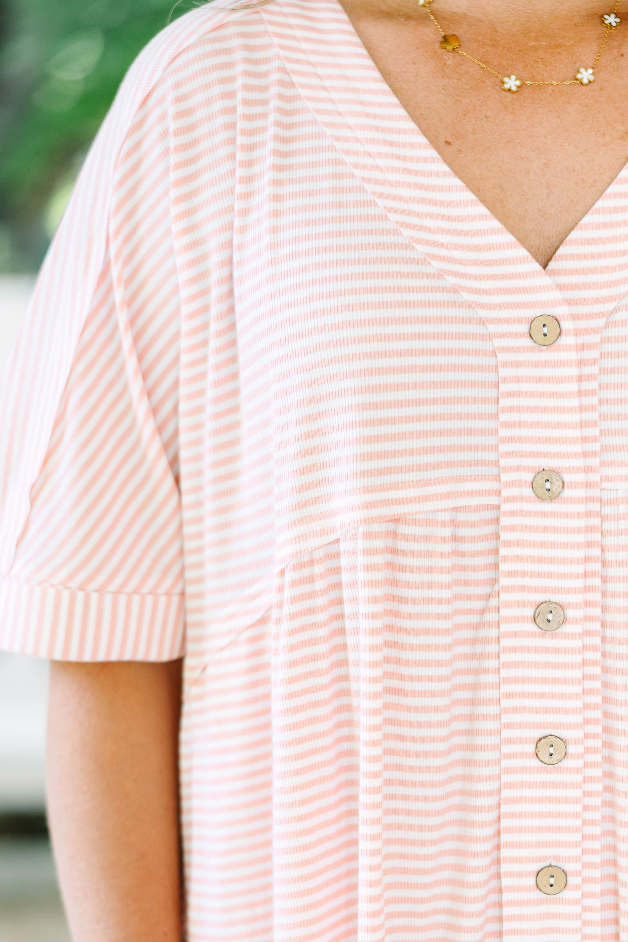Throw On And Go Romper, Pink Stripe