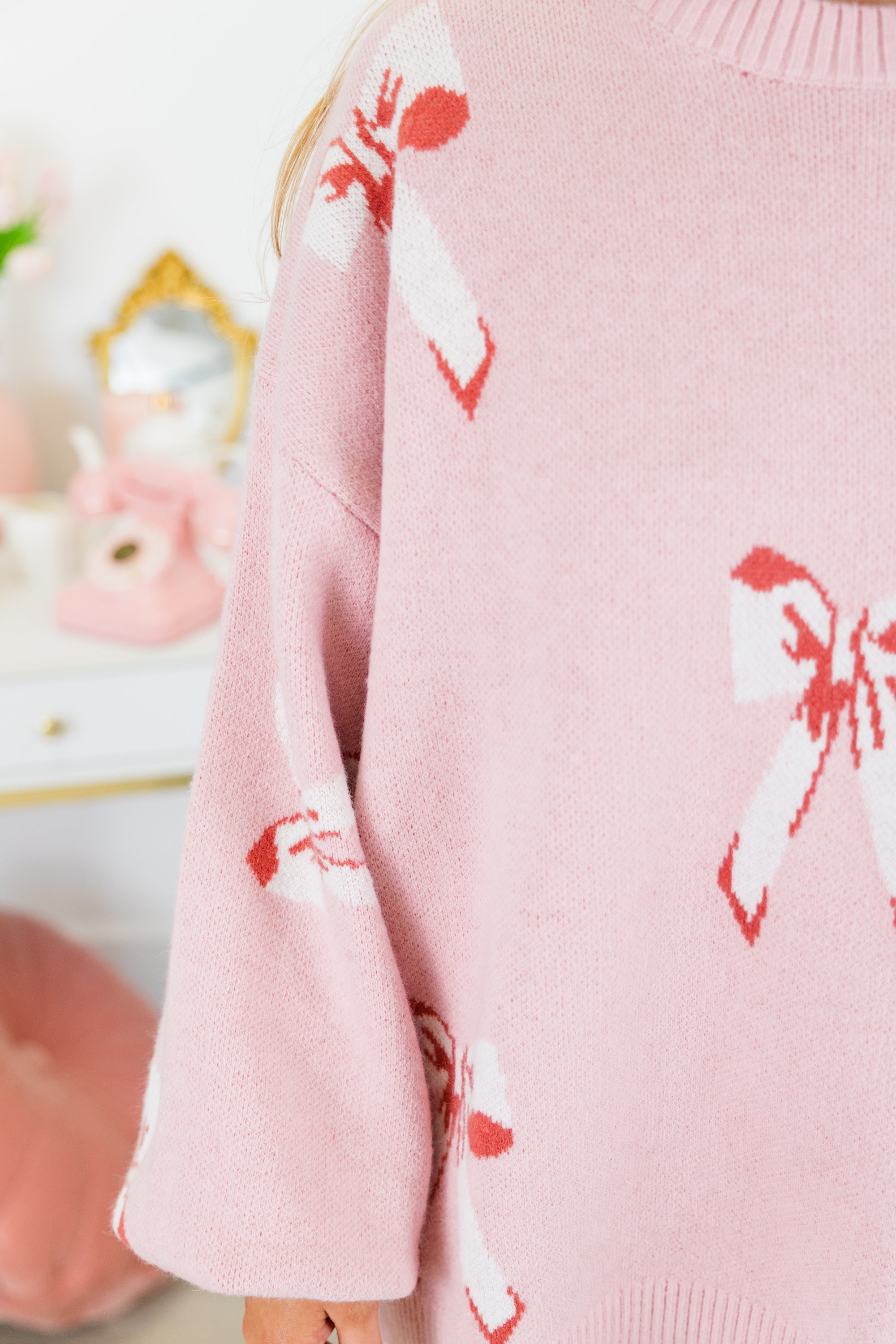 Tie The Knot Sweater, Pink