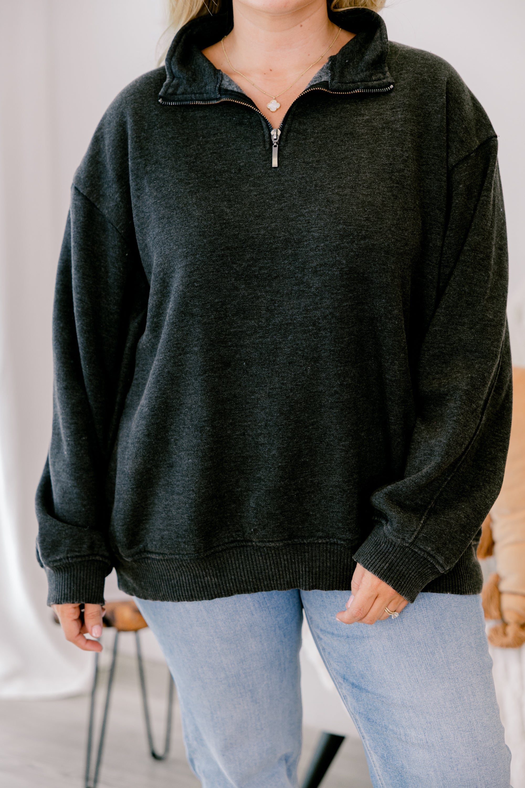 Time To Tell Pullover, Black