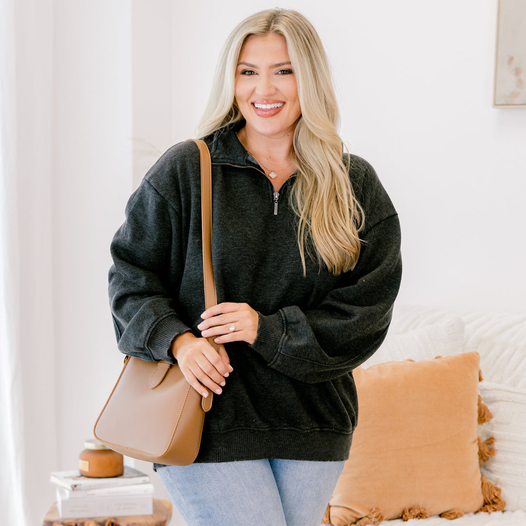 Time To Tell Pullover, Black