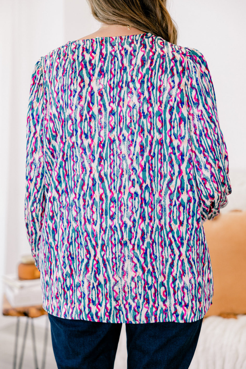 Timeless Flow Top, Jade Multi