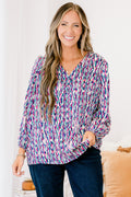 Timeless Flow Top, Jade Multi