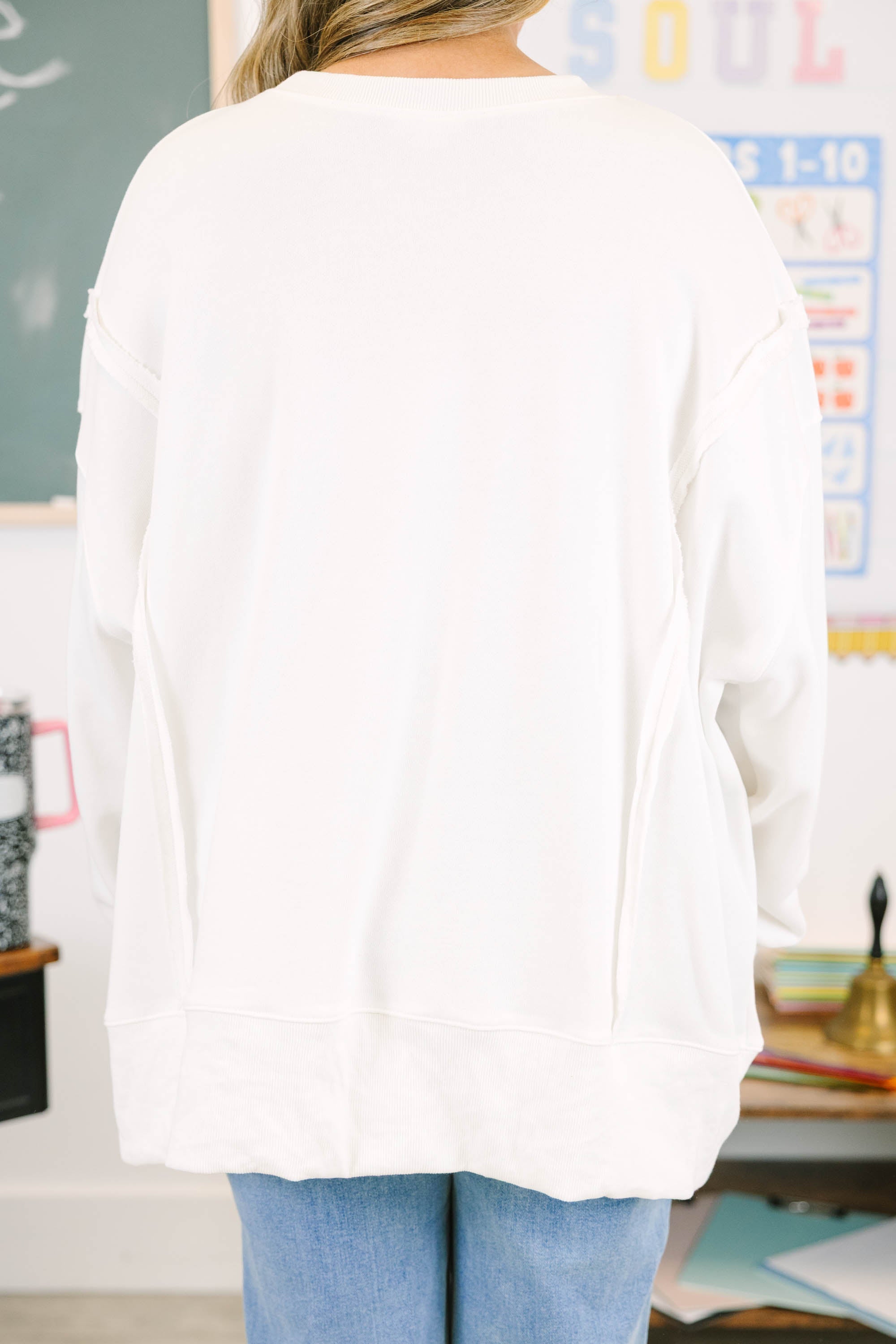 Tired Teachers Club Comfy Crew, Ivory