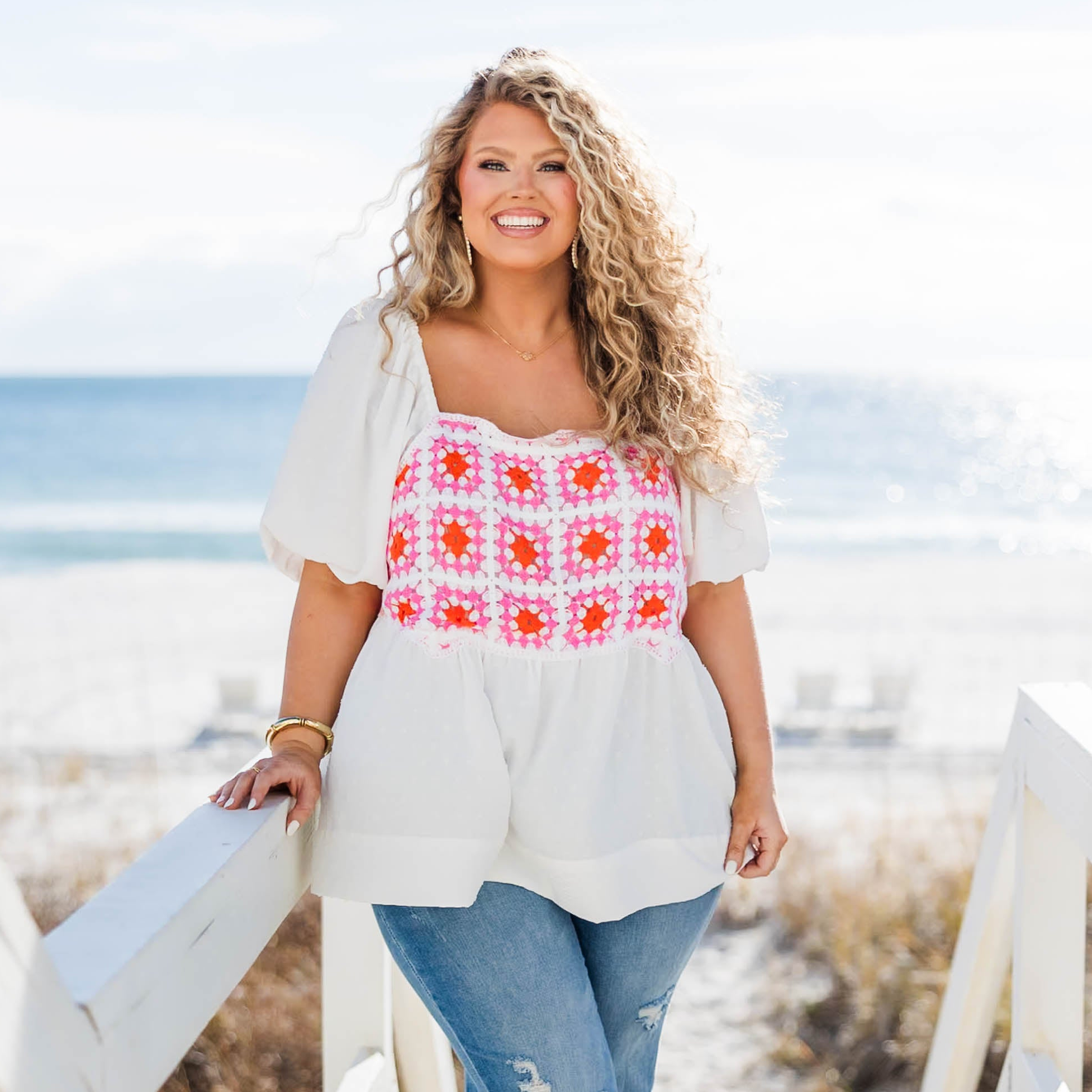 To Be In Love Babydoll Top, White