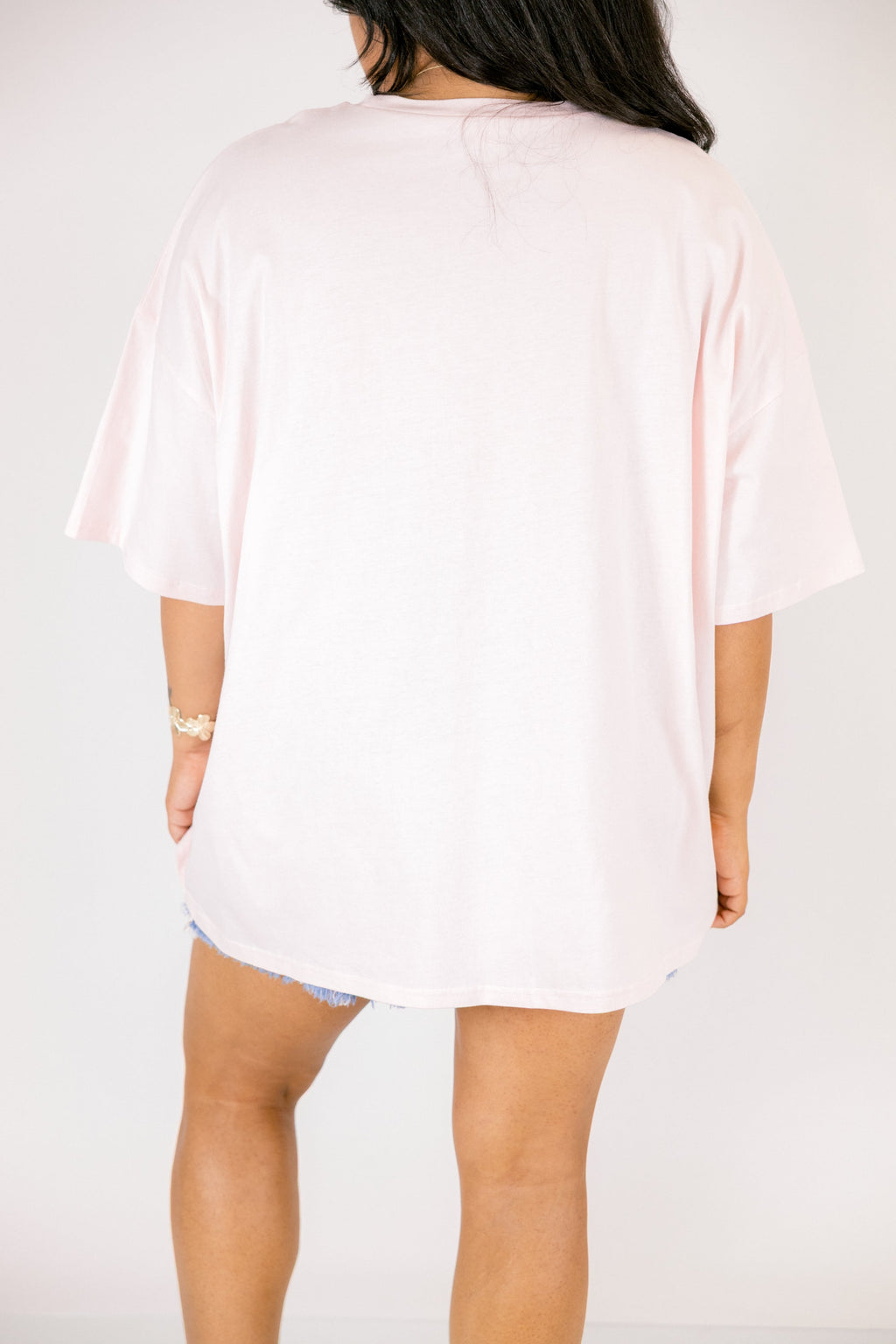 Toast to You Boyfriend Tee, Cream Pink