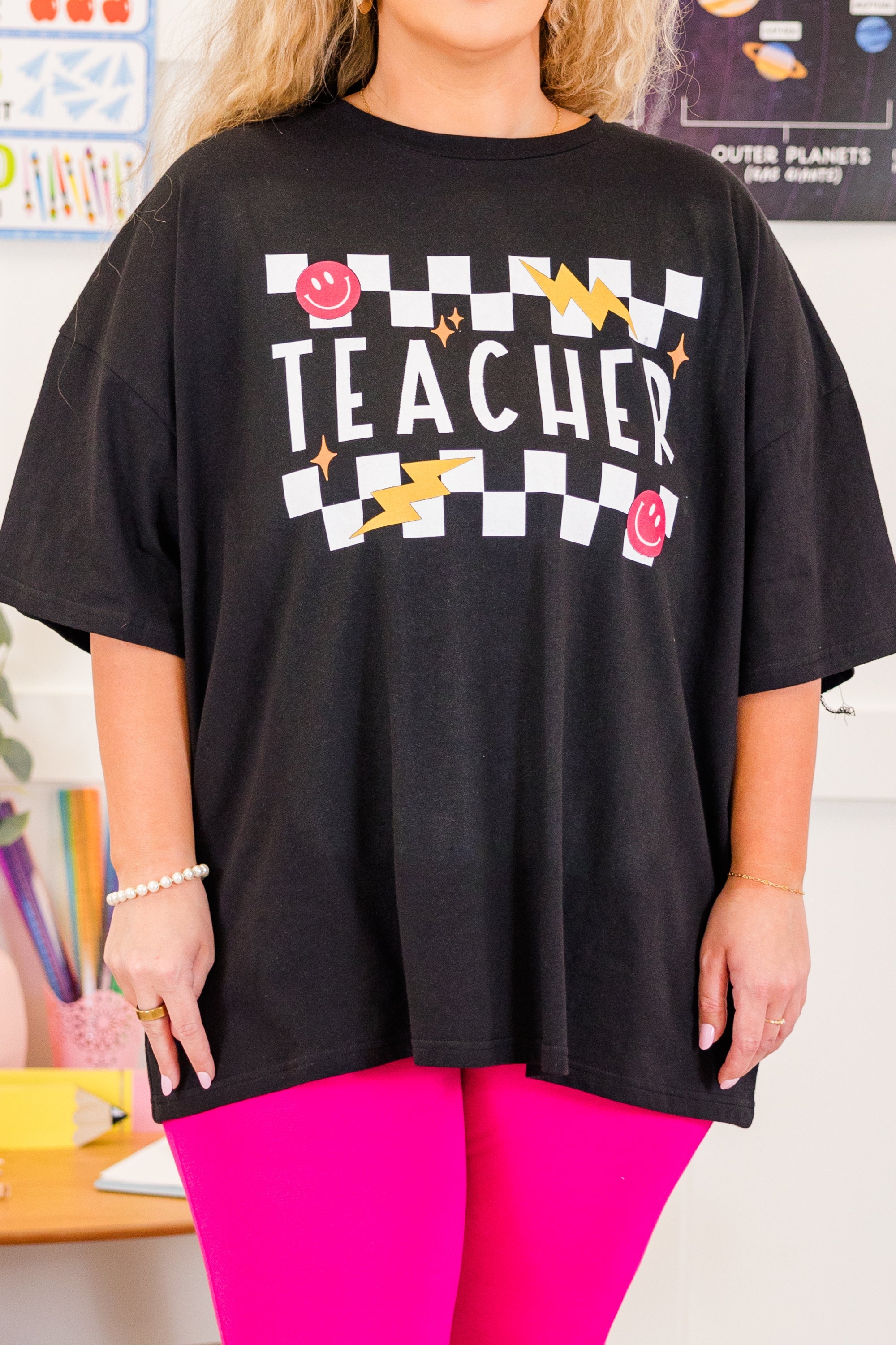 Too Cool For School Boyfriend Tee, Black