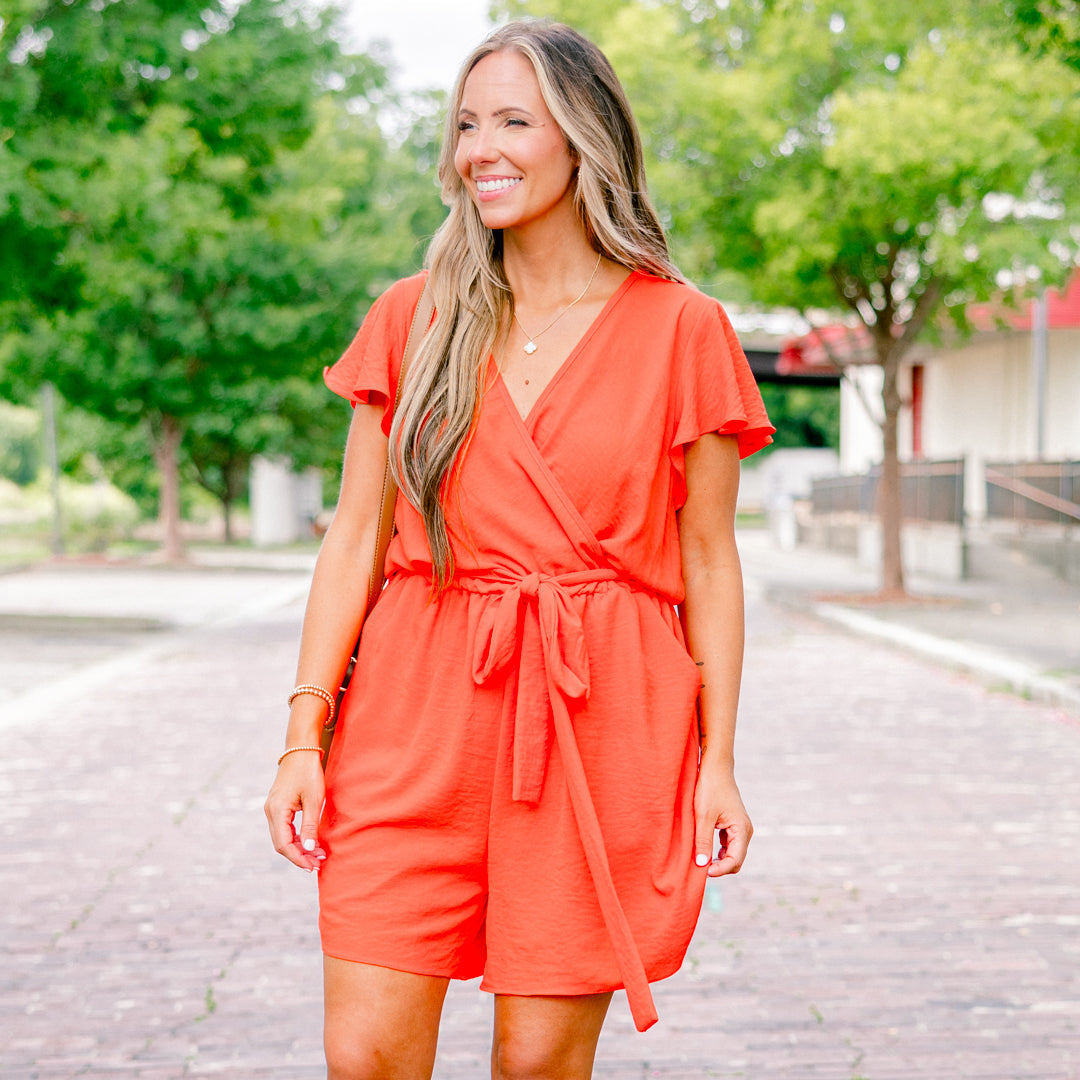 Totally Chic Romper, Sunset