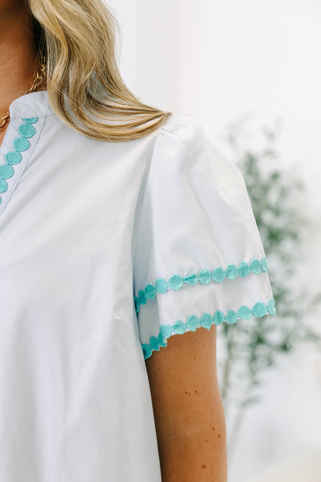 Treading Lightly Top, Blue