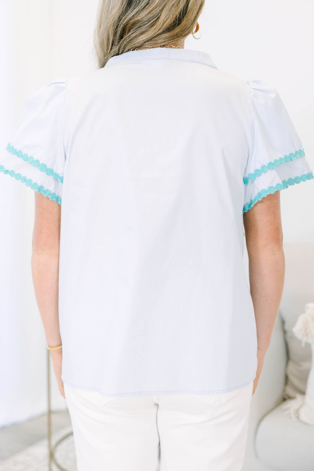 Treading Lightly Top, Blue