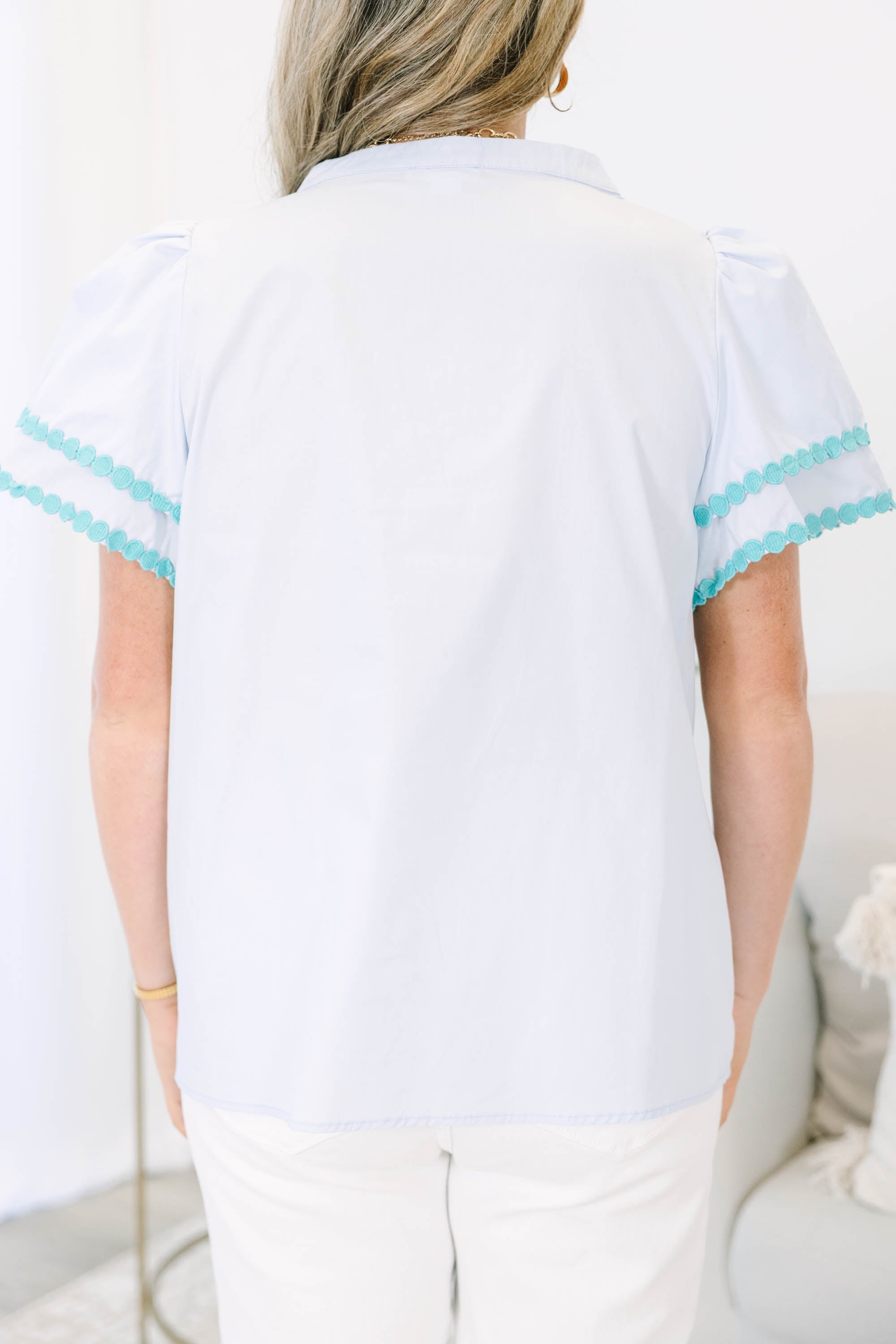 Treading Lightly Top, Blue