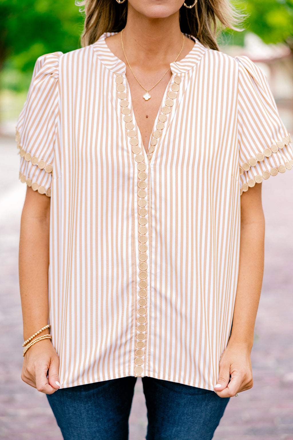Treading Lightly Top, Brown