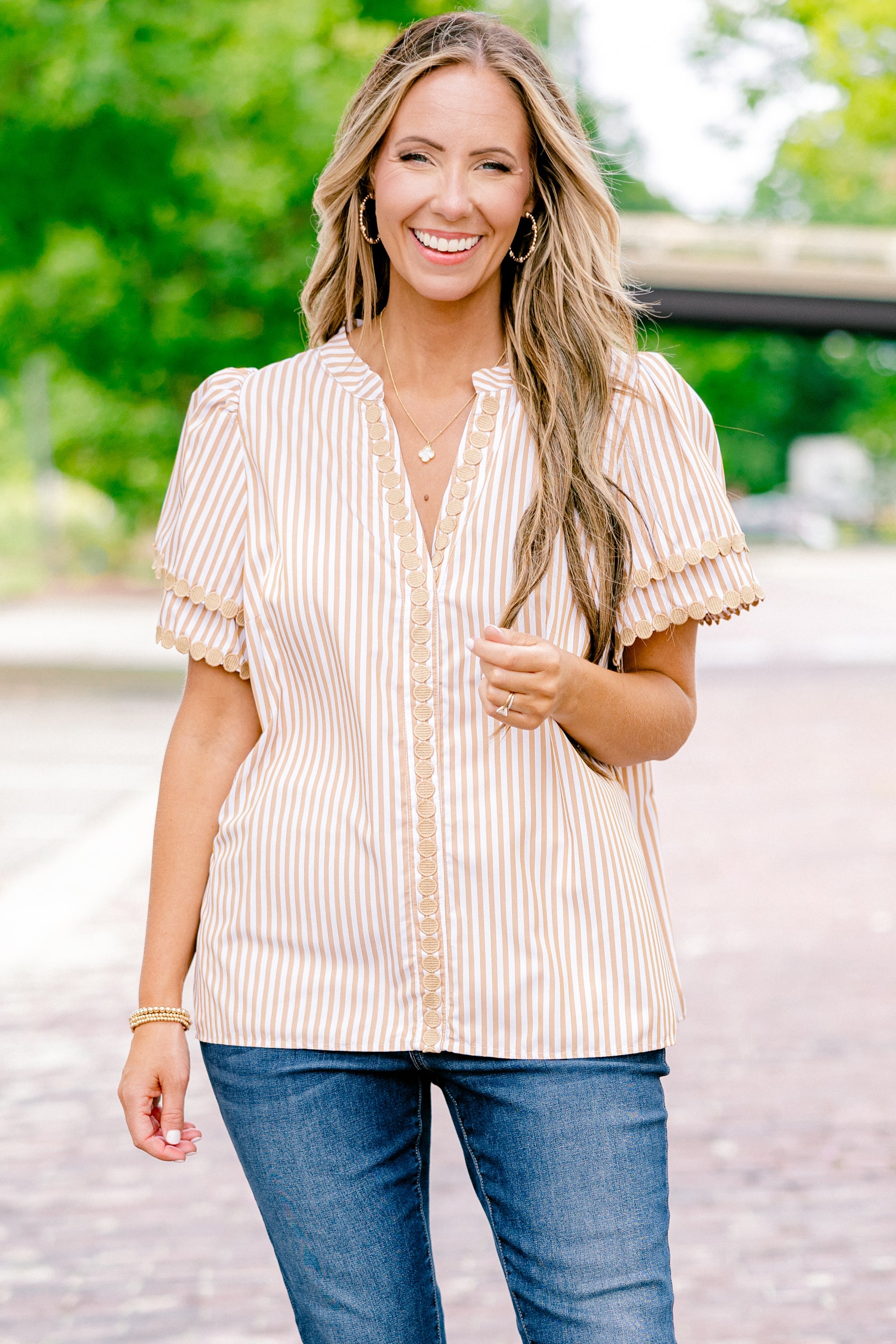 Treading Lightly Top, Brown