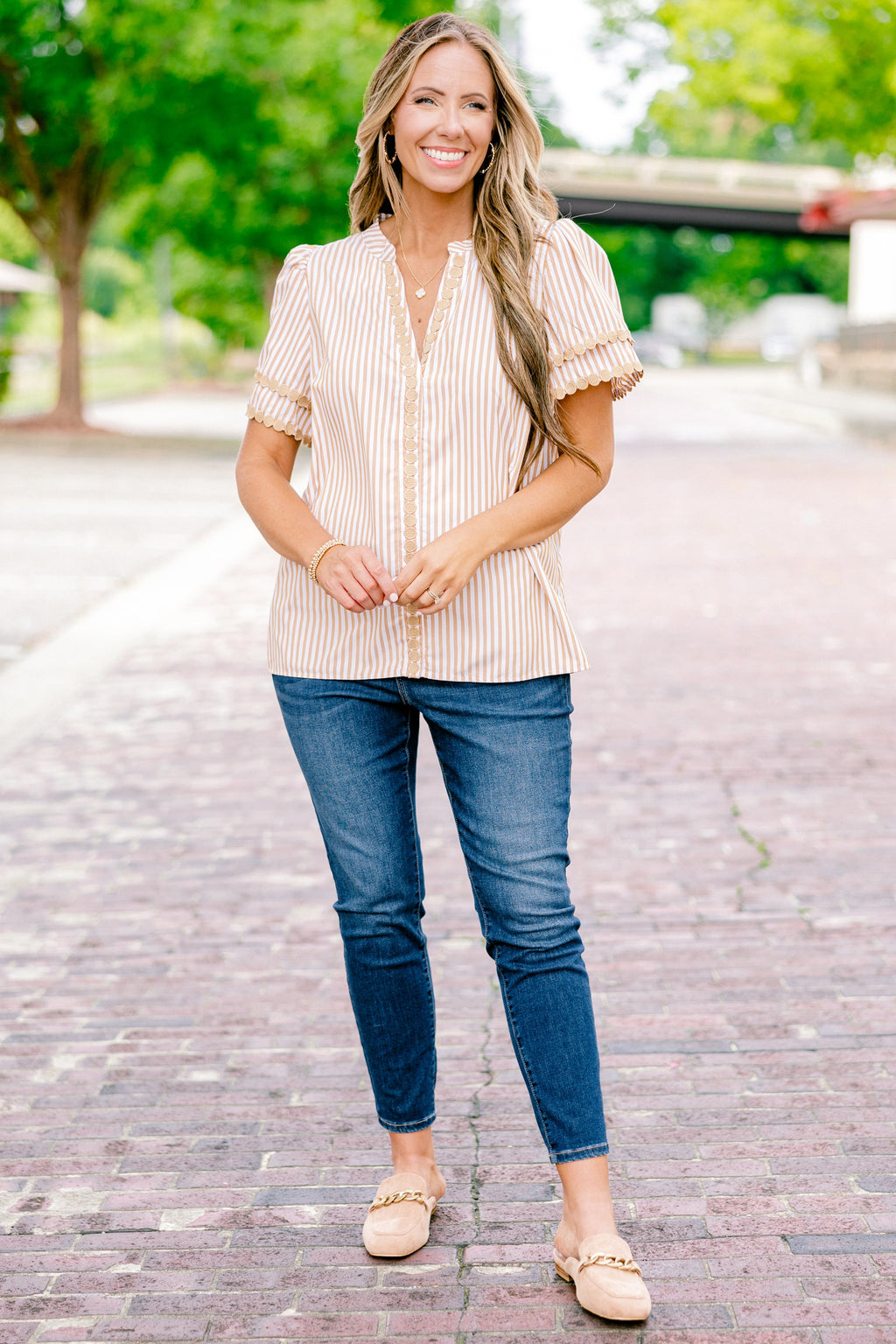 Treading Lightly Top, Brown