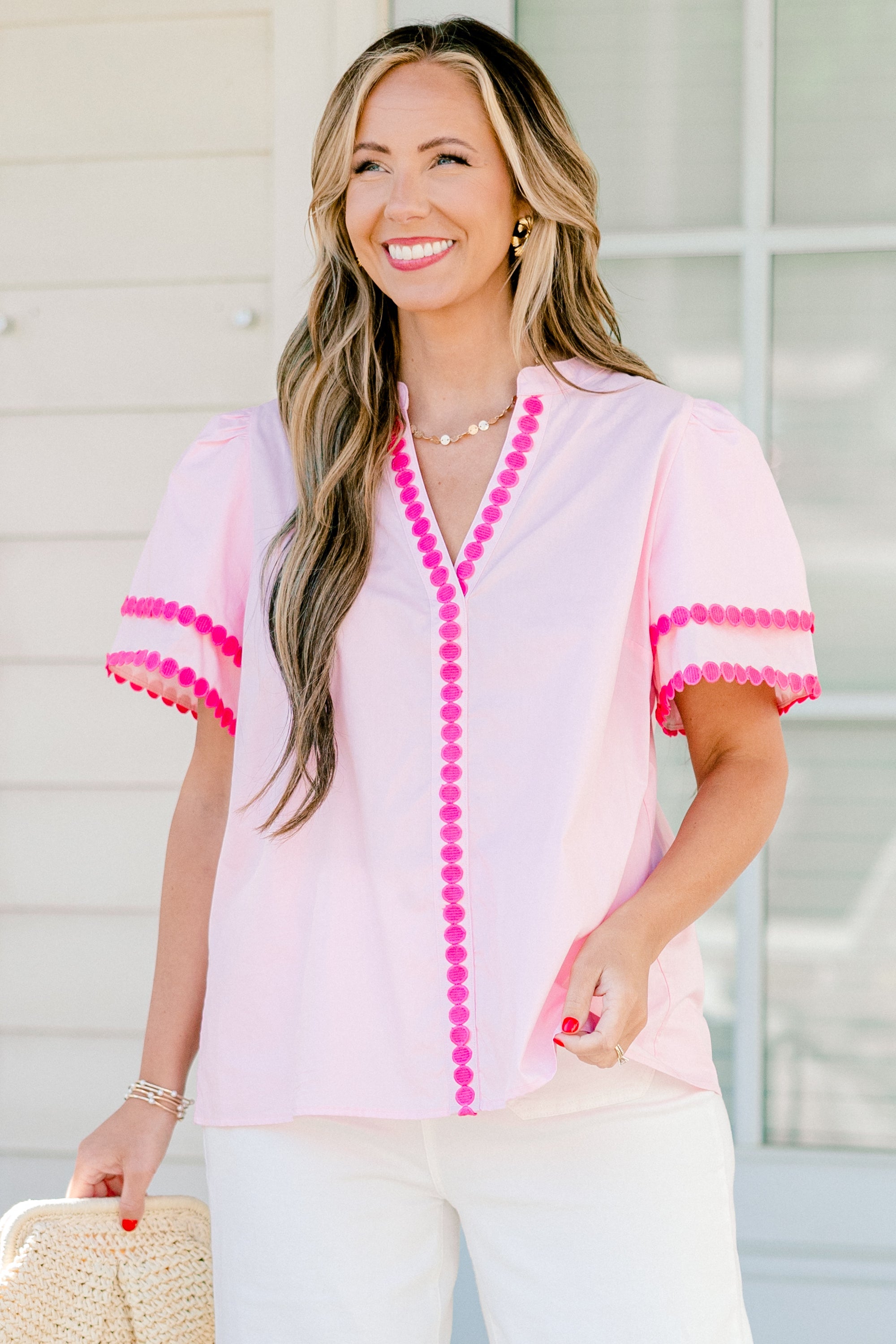 Treading Lightly Top, Pink