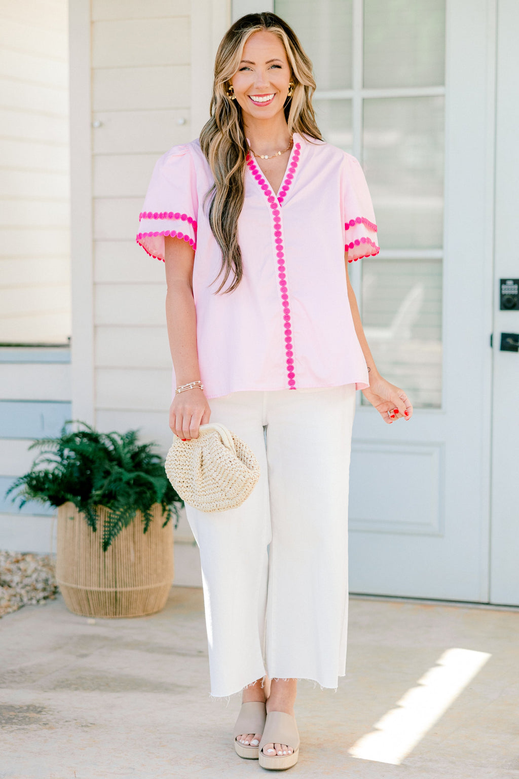 Treading Lightly Top, Pink