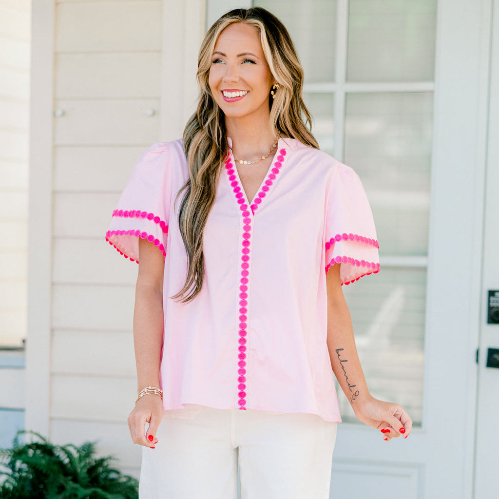 Treading Lightly Top, Pink
