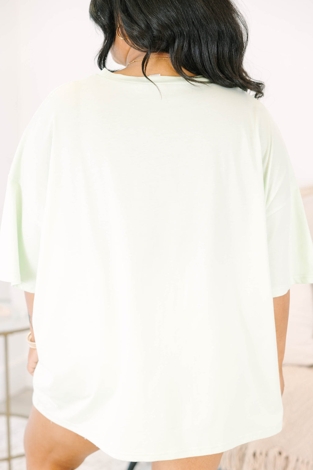 Trendy Tiger Boyfriend Tee, Cream Mint
