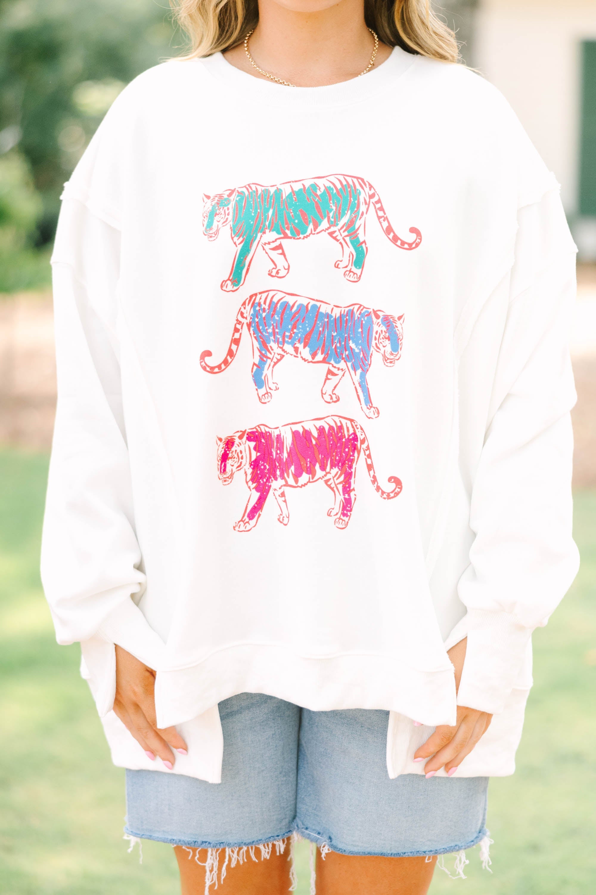 Trendy Tiger Comfy Crew, Ivory
