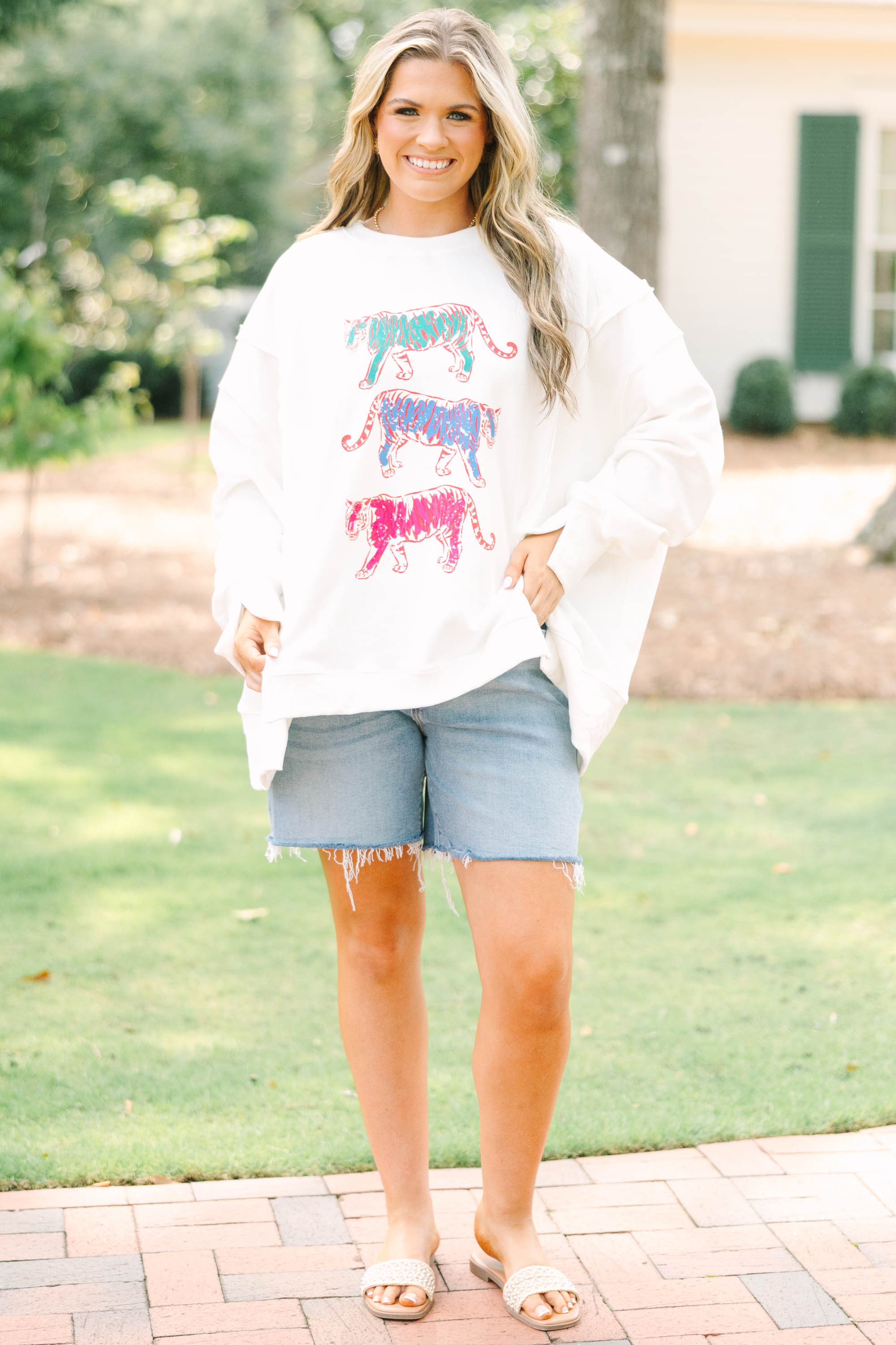 Trendy Tiger Comfy Crew, Ivory