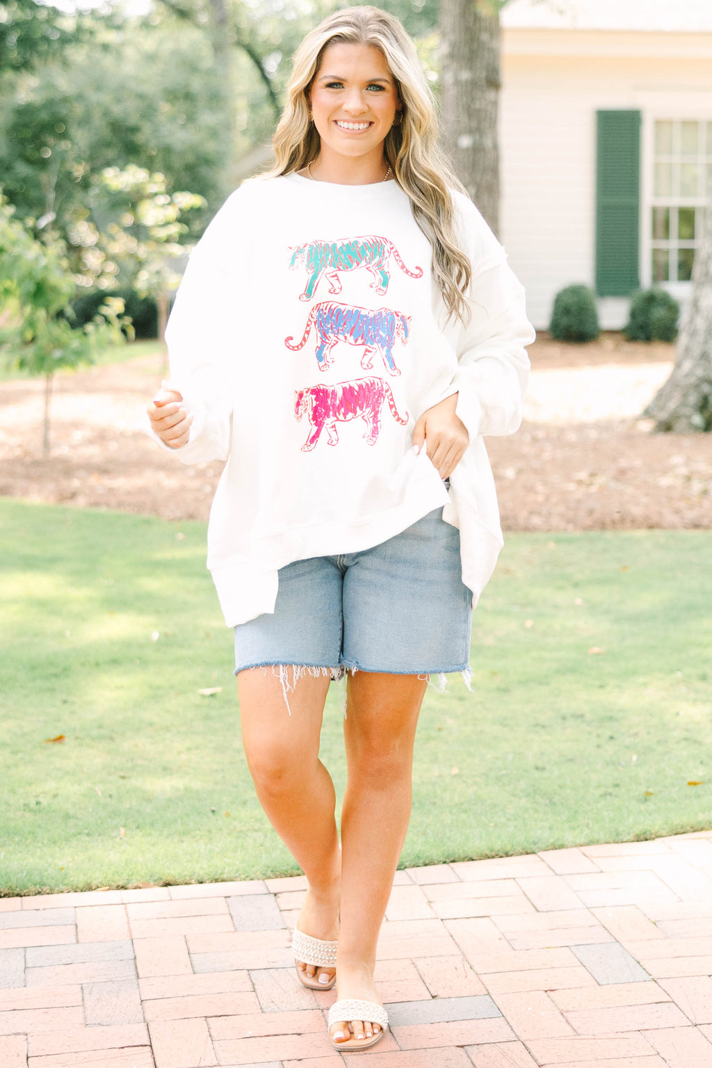 Trendy Tiger Comfy Crew, Ivory