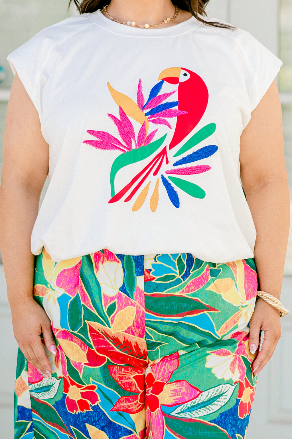 Tropical Love Top, White