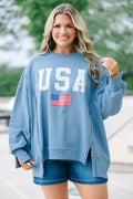 True American Spirit Comfy Crew, Denim